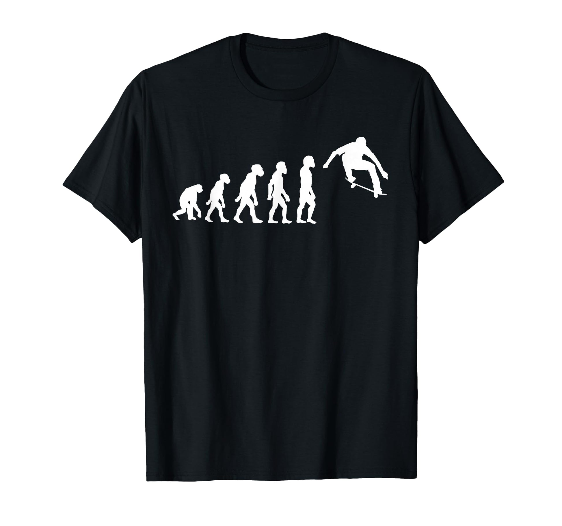 Funny Human Skateboarding Evolution Skater T-Shirt - Trendy Graphic Unisex - T-Shirt, Sweatshirt, Hoodie