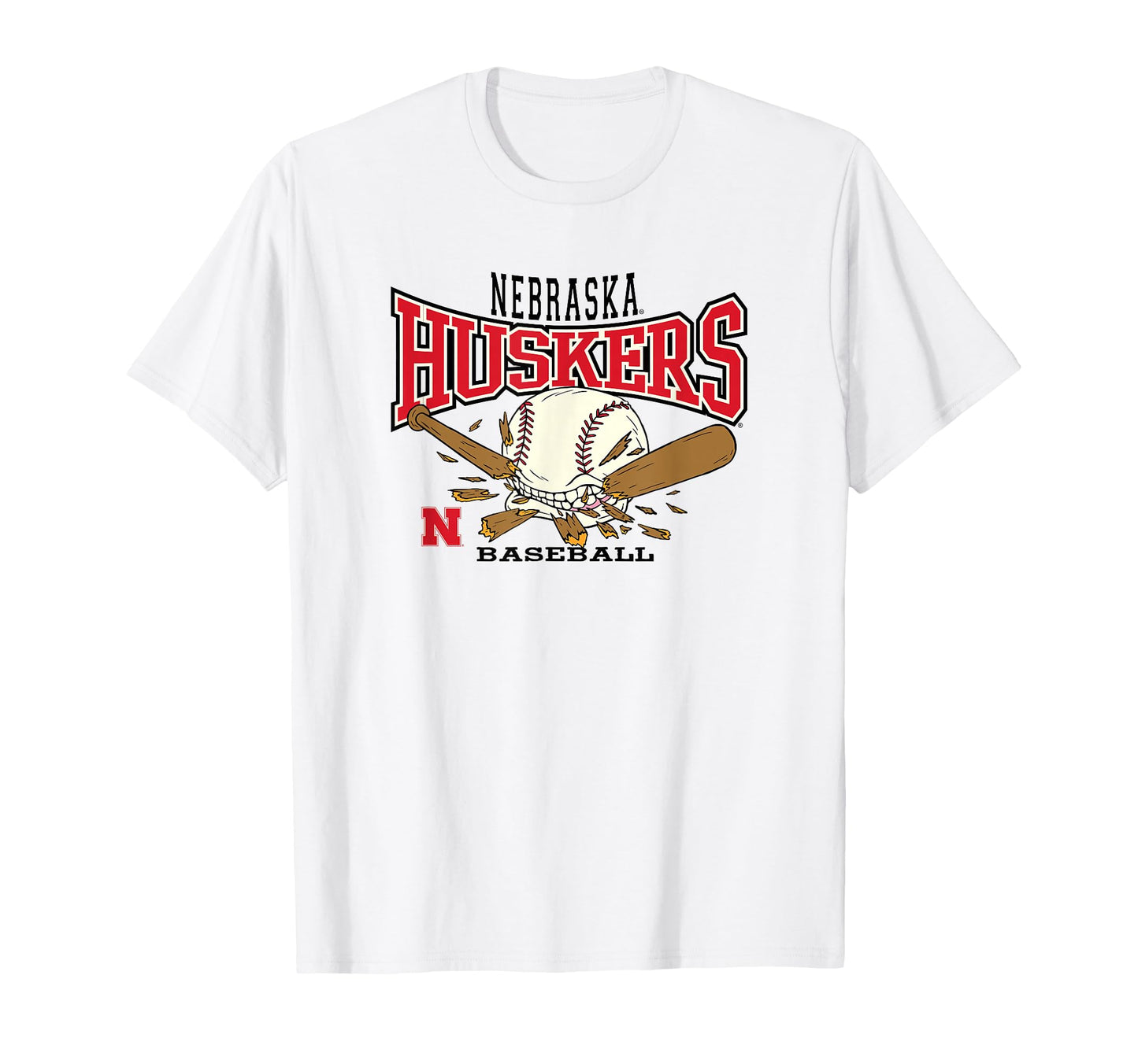 Nebraska Cornhuskers Baseball Bite T-Shirt - Fun Novelty Design Men Women - T-Shirt, Sweatshirt, Hoodie