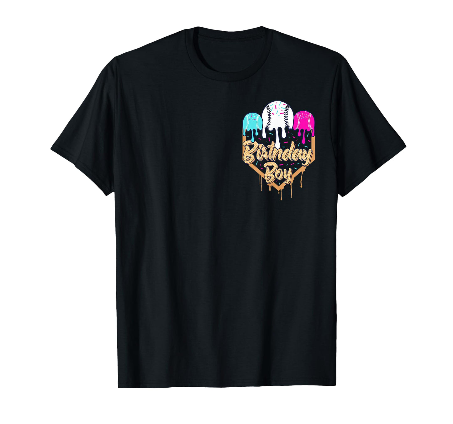 9Th Birthday Baseball Ice Cream Drip T-Shirt - Graphic Print for Adults - T-Shirt, Sweatshirt, Hoodie