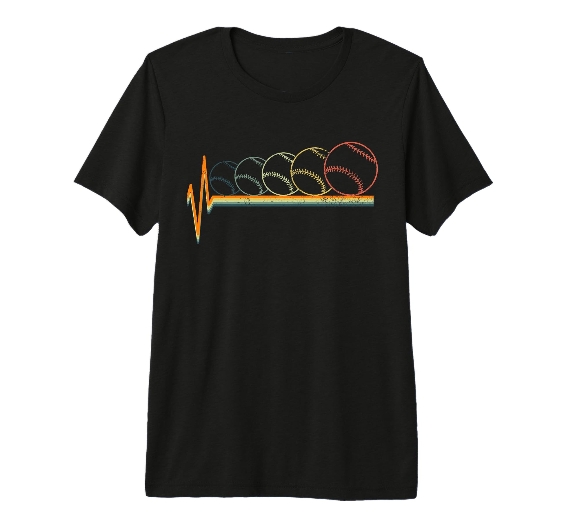 Baseball Heartbeat Heart Frequency T-Shirt - Fun Novelty Design Men Women - T-Shirt, Sweatshirt, Hoodie