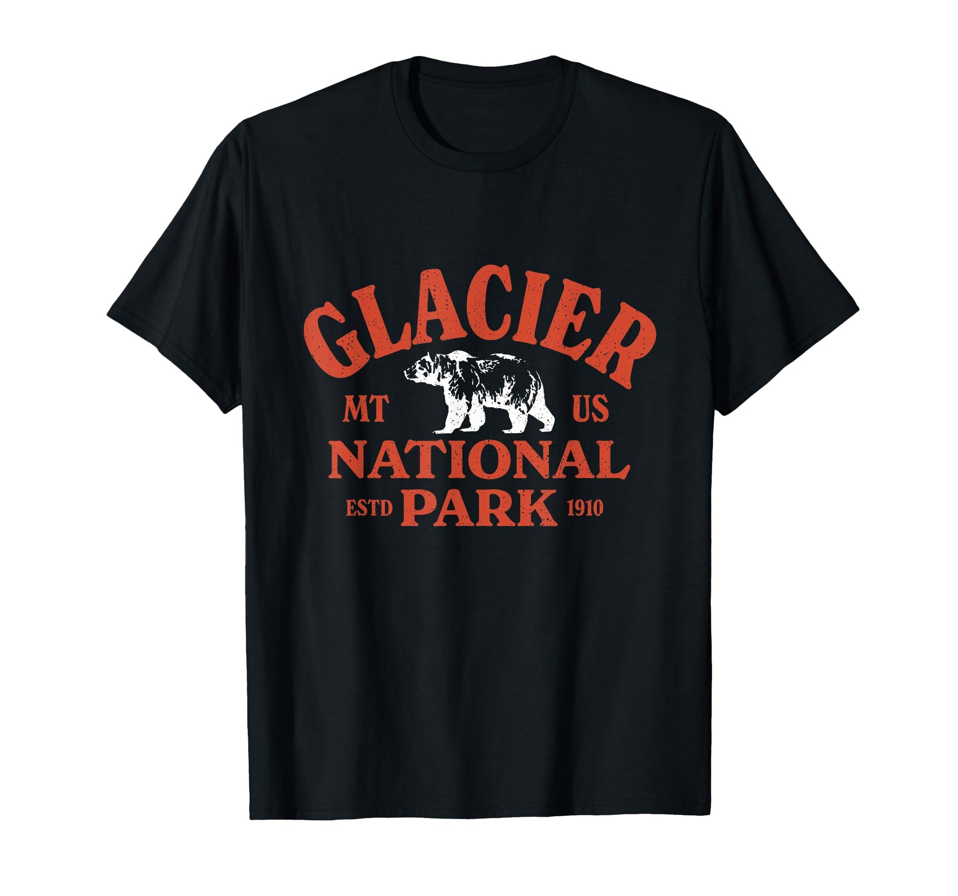 Typography Glacier National Park T-Shirt - Aesthetic Graphic for Adults - T-Shirt, Sweatshirt, Hoodie
