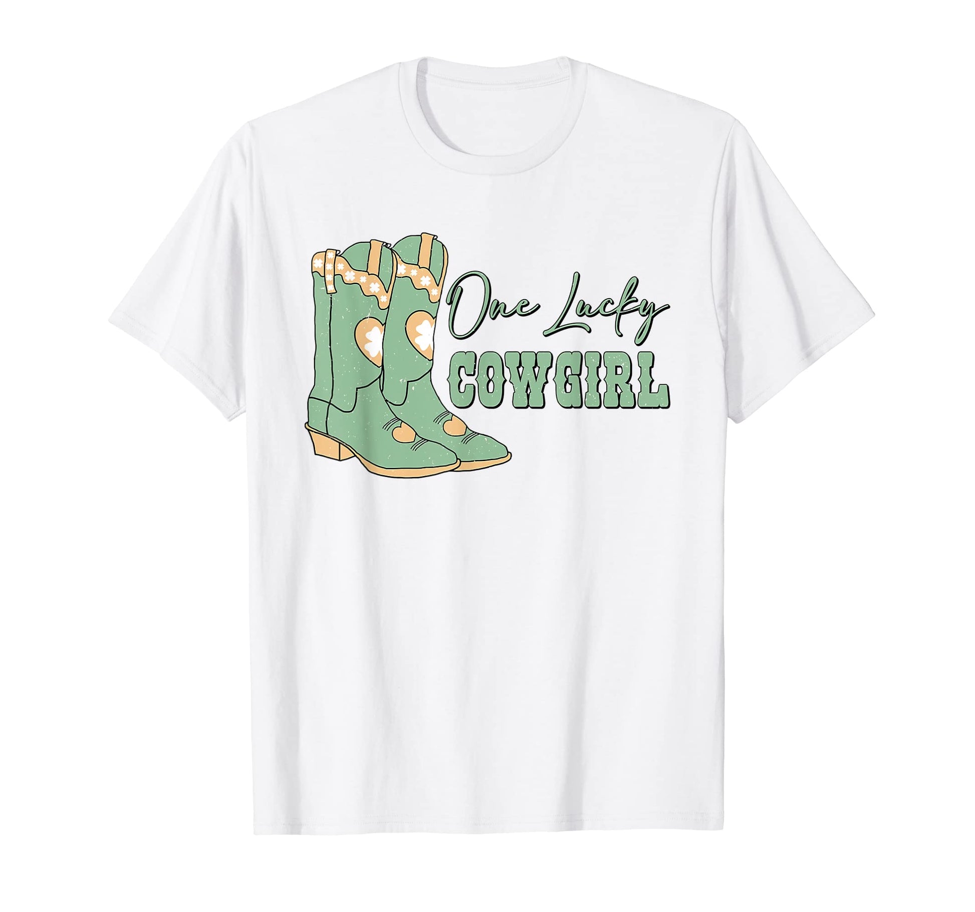 Boho One Lucky Cowgirl St Patricks Day T-Shirt - Novelty Apparel Unisex - T-Shirt, Sweatshirt, Hoodie