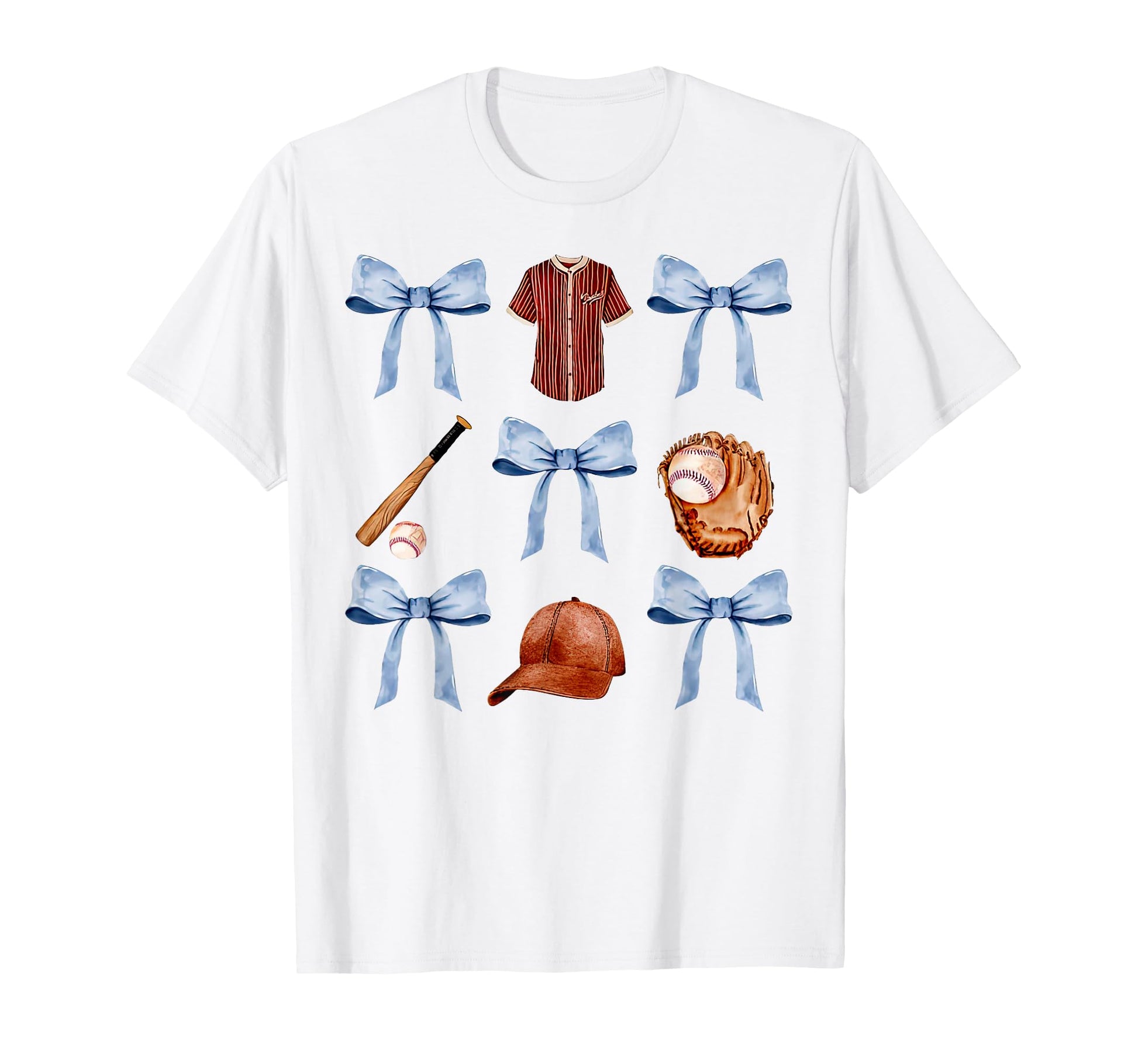 Baseball Coquette Bow Mothers Day T-Shirt - Streetwear Style Men Women - T-Shirt, Sweatshirt, Hoodie