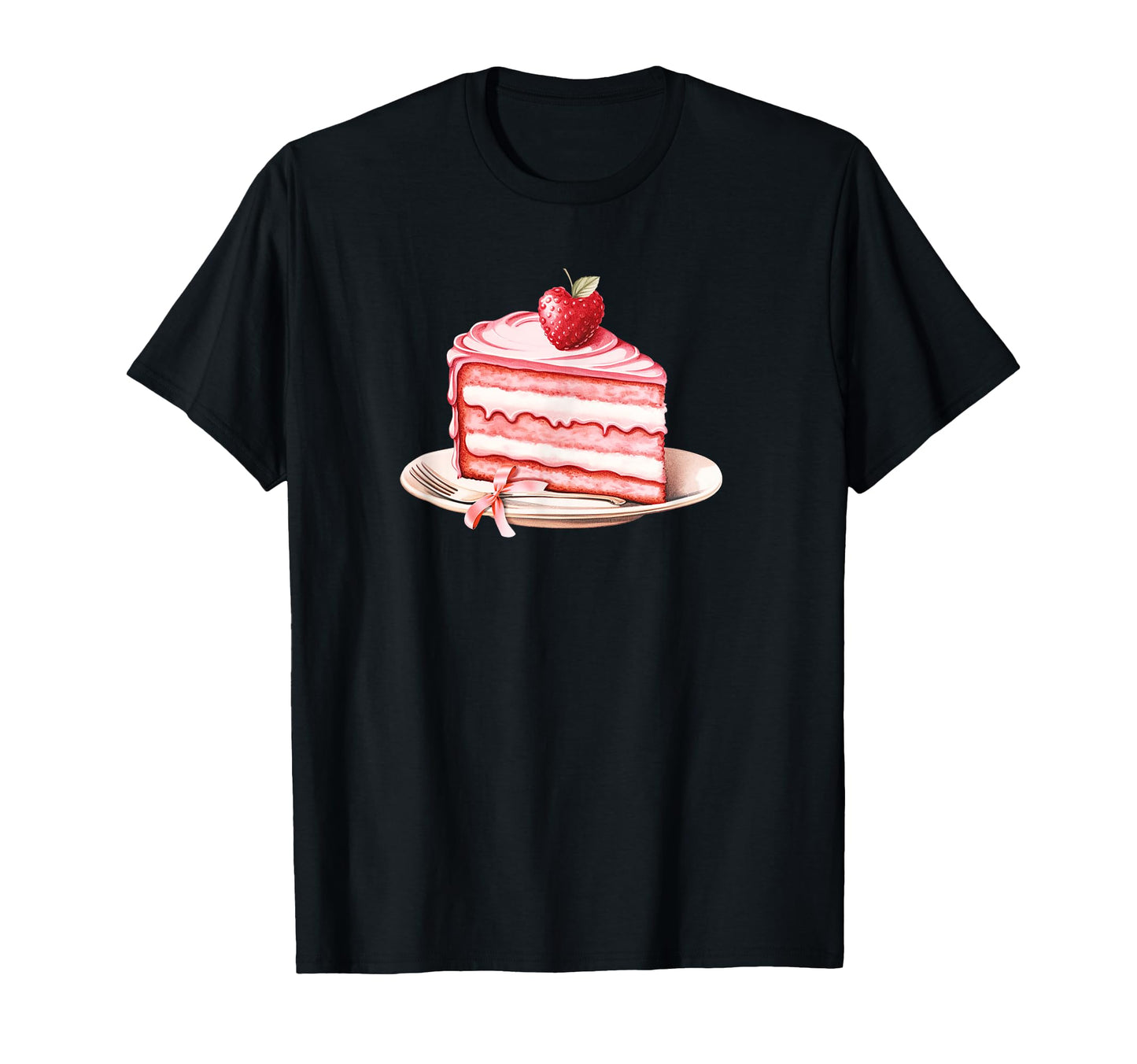 Coquette Strawberry Cake Girlcore T-Shirt - Fun Novelty Design Men Women - T-Shirt, Sweatshirt, Hoodie