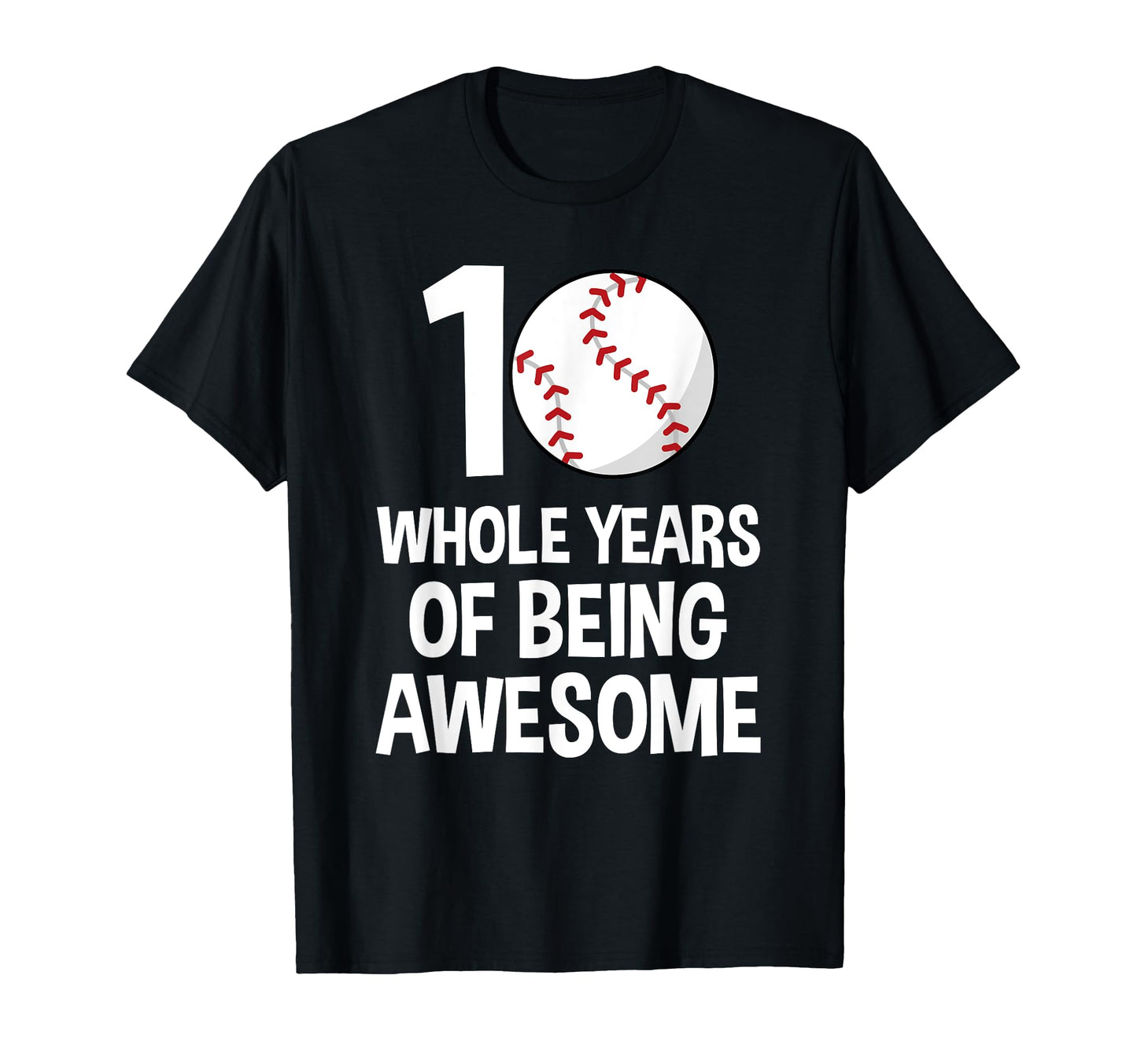 10Th Birthday Baseball Sports Softball T-Shirt - Minimalist Print Men Women - T-Shirt, Sweatshirt, Hoodie