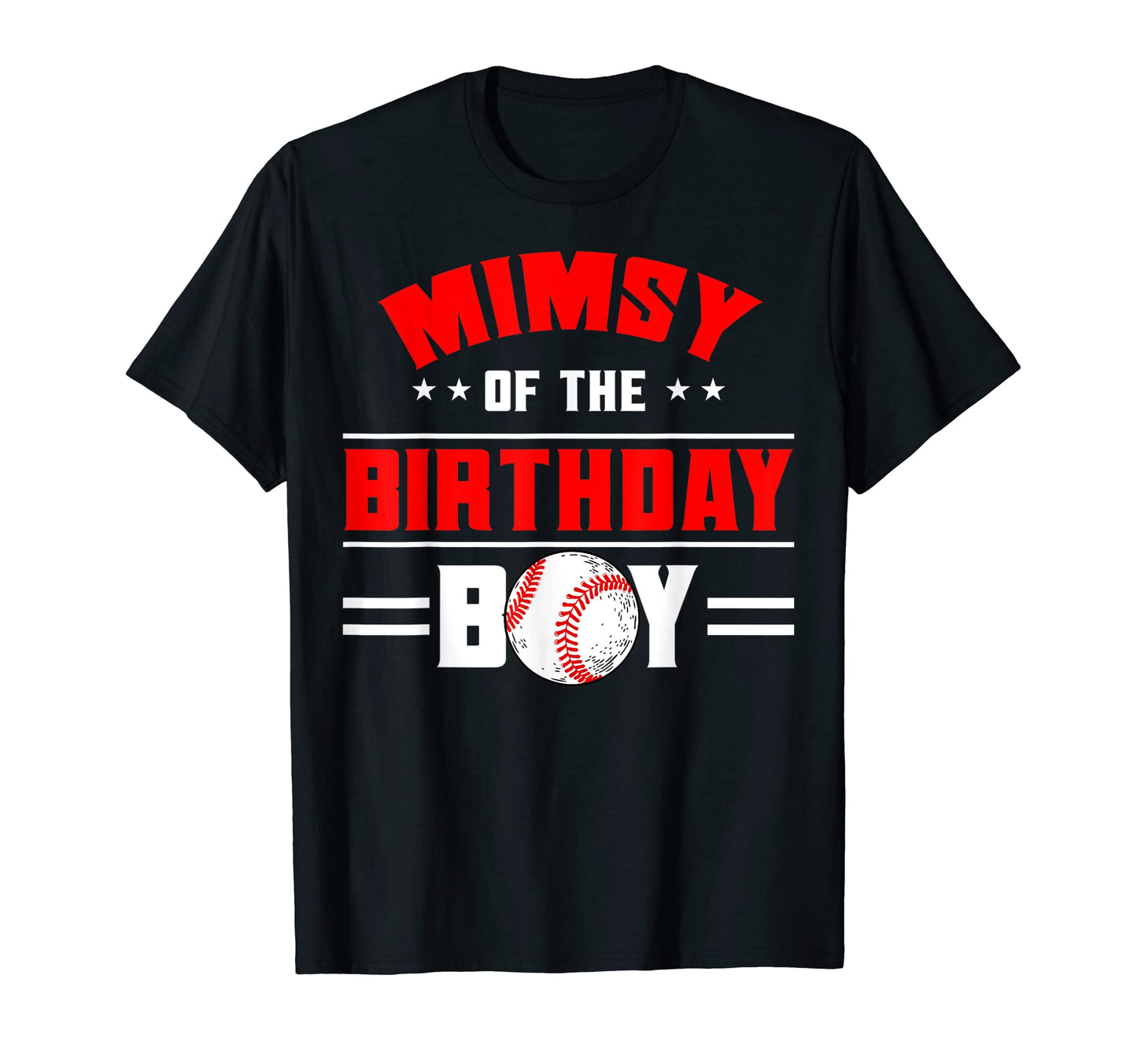 Mimsy Birthday Baseball Theme Family T-Shirt - Graphic Print for Adults - T-Shirt, Sweatshirt, Hoodie