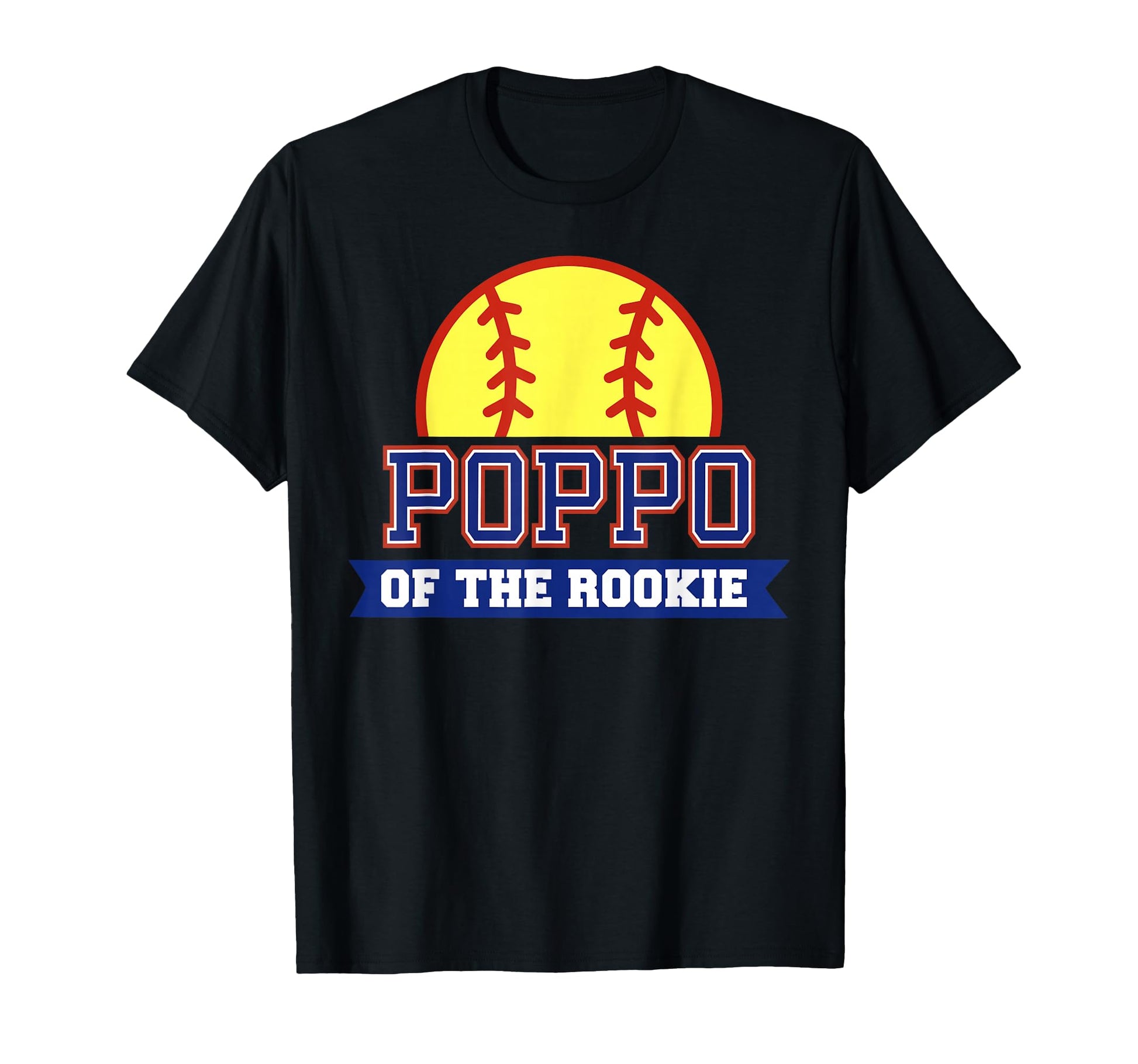 Poppo Rookie 1St Birthday Softball Theme T-Shirt - Custom Art Print Unisex - T-Shirt, Sweatshirt, Hoodie