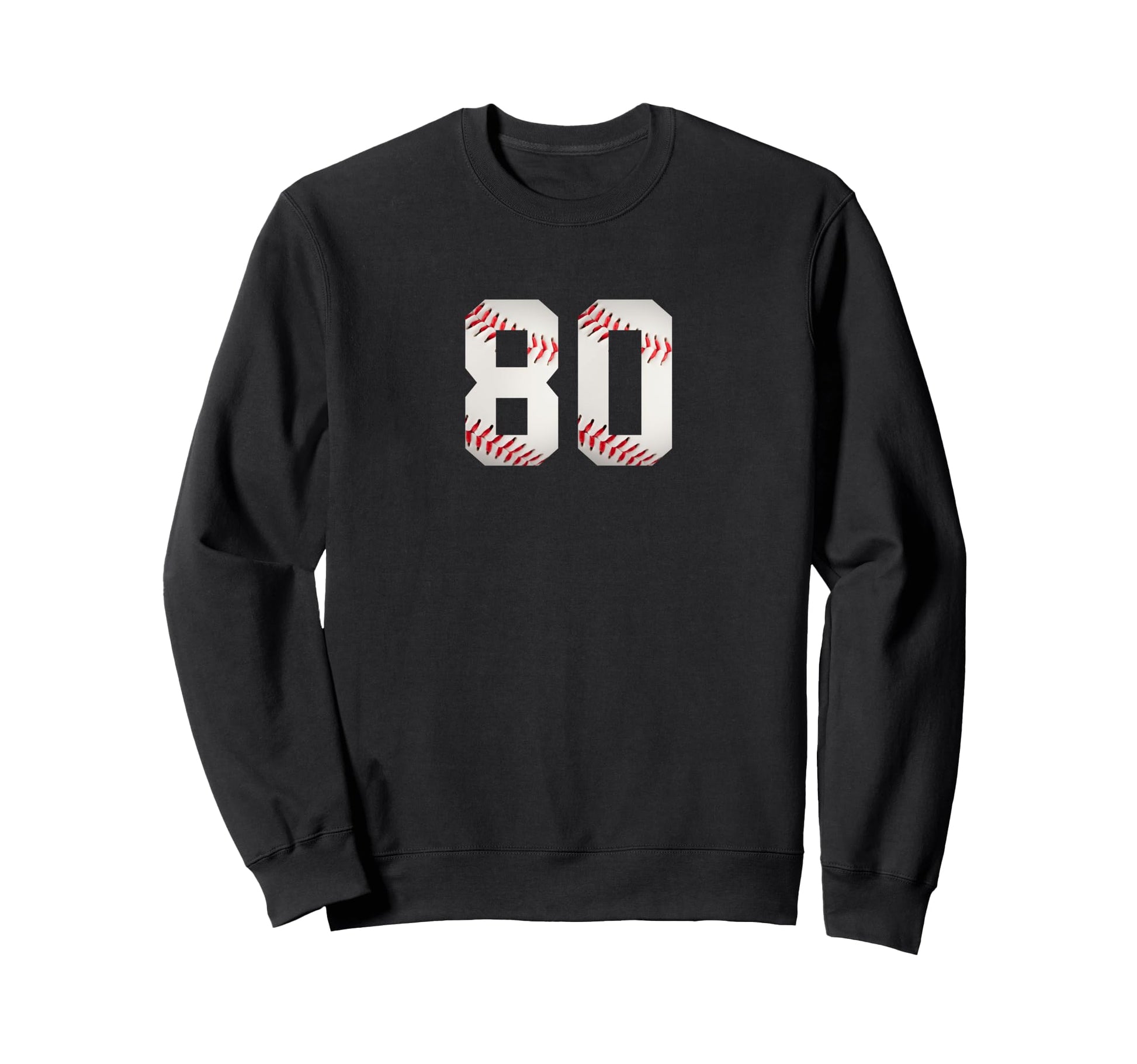 Number 80 Minimalist Birthday Sweatshirt - Custom Art Print Men Women - T-Shirt, Sweatshirt, Hoodie