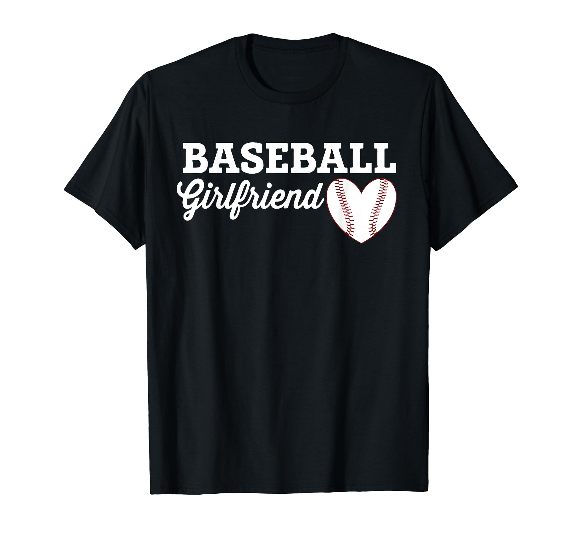 Baseball Girlfriend Love Heart T-Shirt - Minimalist Print Men Women - T-Shirt, Sweatshirt, Hoodie