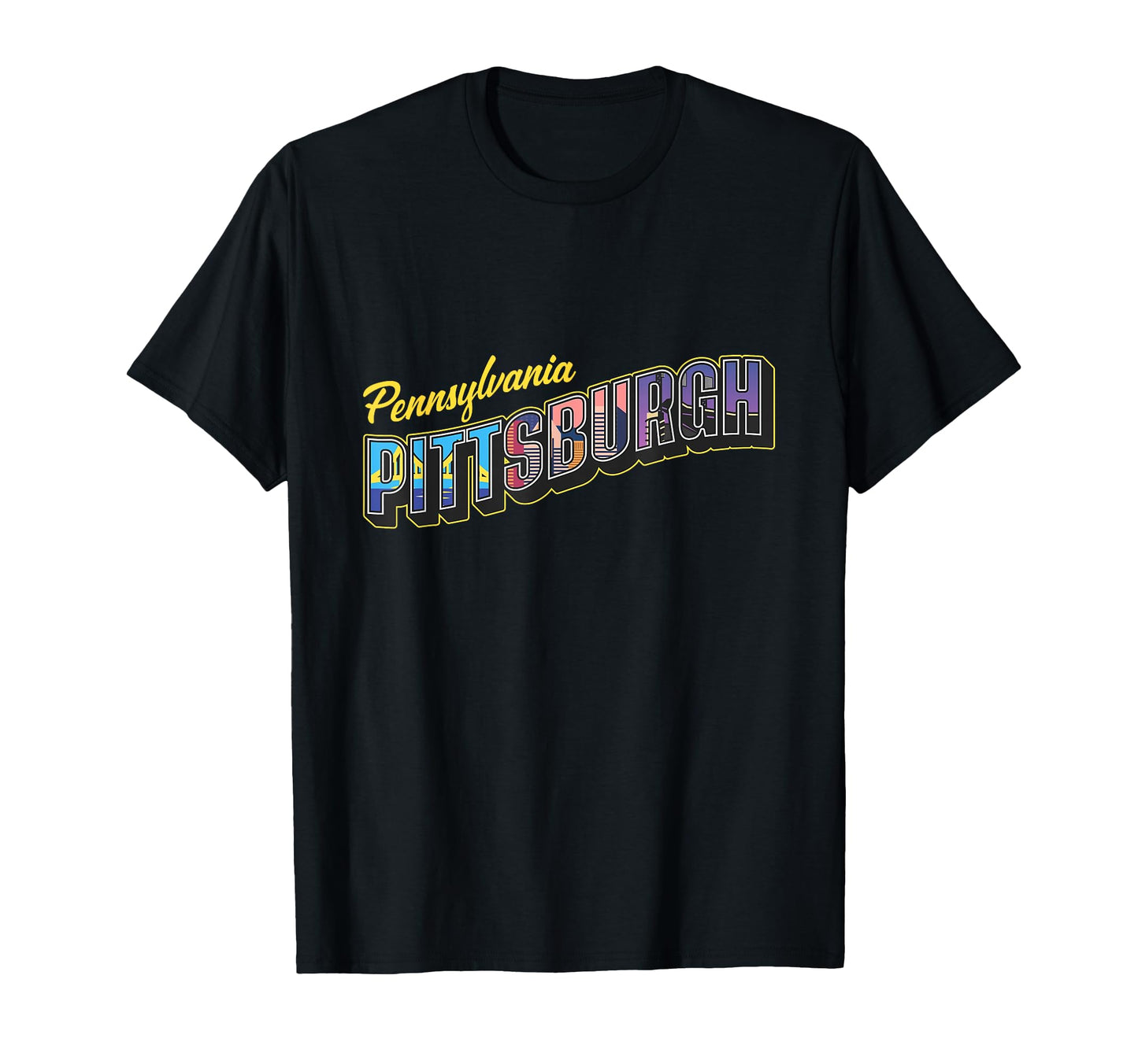 Pennsylvania Pittsburgh Landmarks Inside T-Shirt - Minimalist Print Unisex - T-Shirt, Sweatshirt, Hoodie
