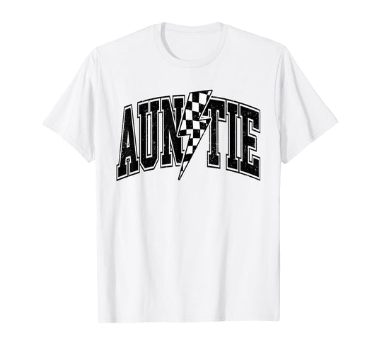Auntie Racing Car Family Matching T-Shirt - Minimalist Print Men Women - T-Shirt, Sweatshirt, Hoodie