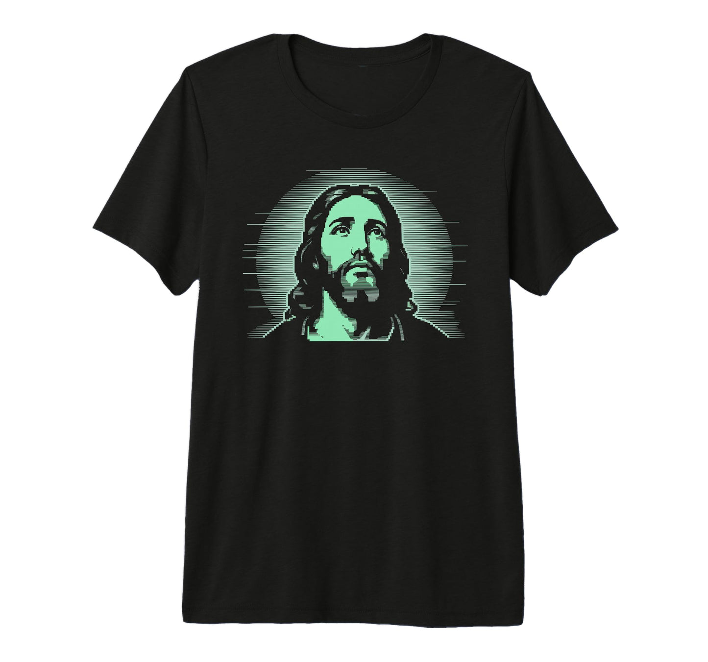 Pixel Jesus Arcade Christian Gamer Tri T-Shirt - Aesthetic Graphic Unisex - T-Shirt, Sweatshirt, Hoodie