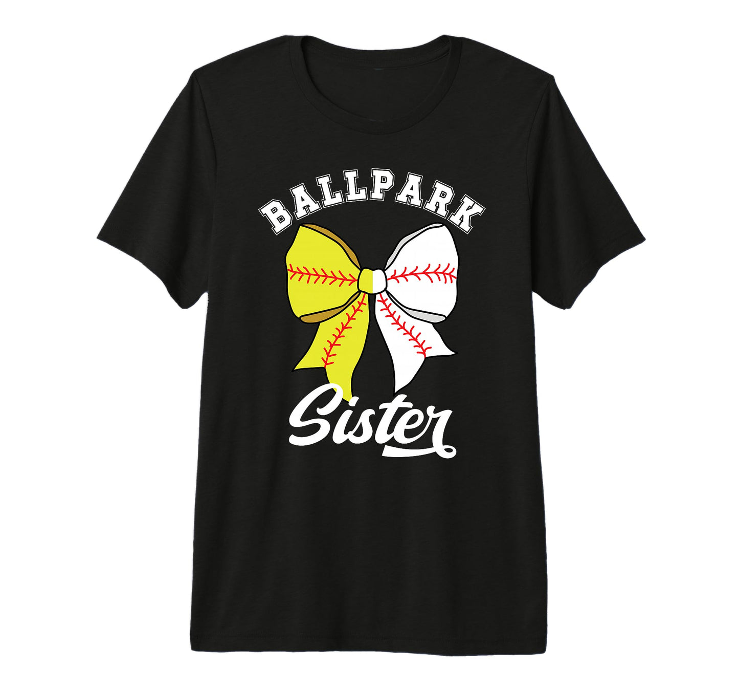 Ballpark Sister Coquette Baseball T-Shirt - Unique Graphic Men Women - T-Shirt, Sweatshirt, Hoodie