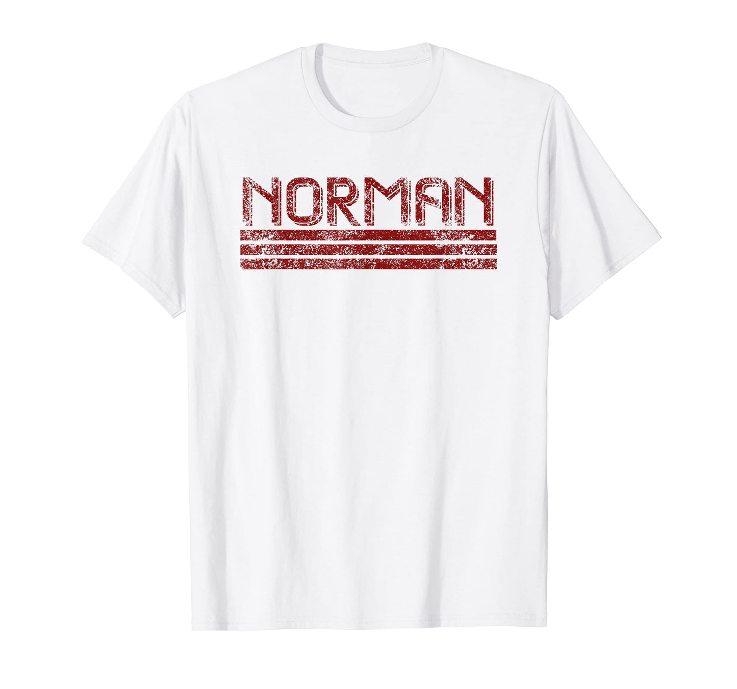 Norman Oklahoma Weathered Stripe Throwback T-Shirt - Graphic Print Unisex - T-Shirt, Sweatshirt, Hoodie