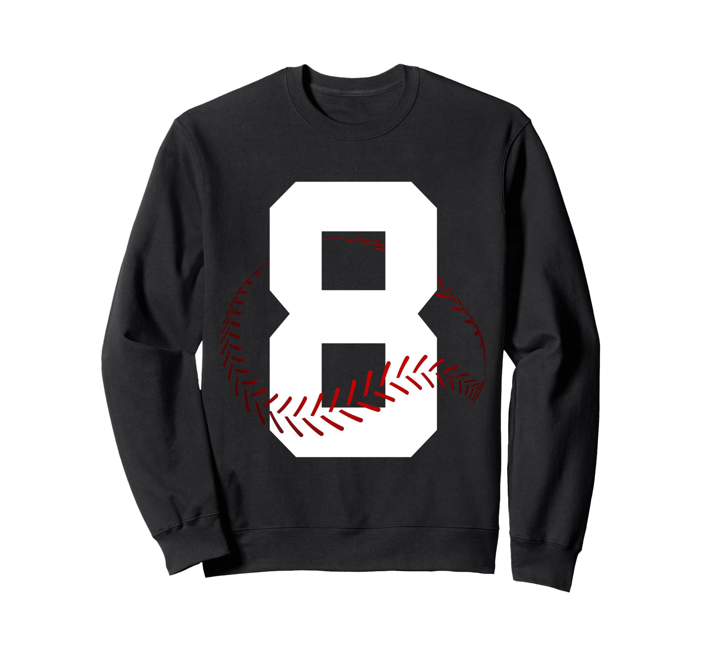 Number 8 Years Baseball 8Th Birthday Sweatshirt - Novelty Apparel Unisex - T-Shirt, Sweatshirt, Hoodie