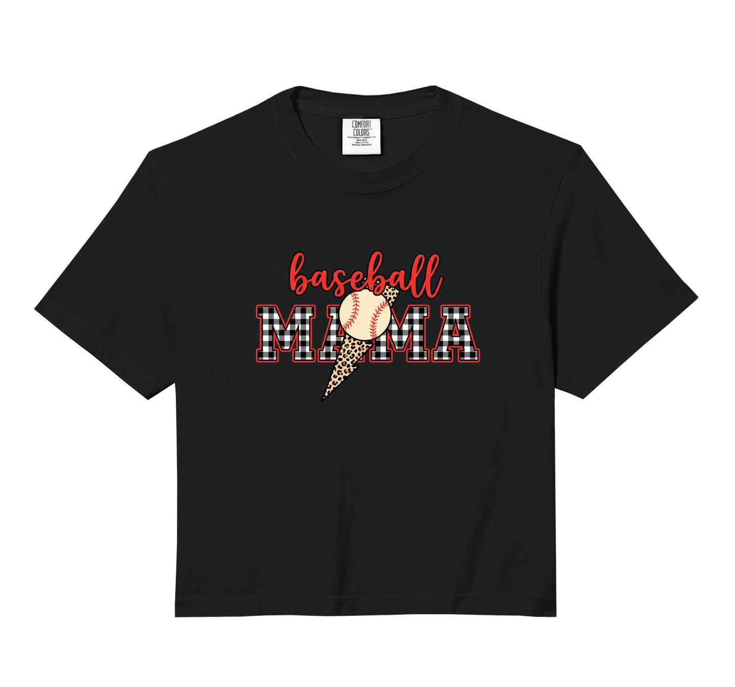 Baseball Mama Plaid Leopard Mom Fan Hoodie - Unique Graphic for Adults - T-Shirt, Sweatshirt, Hoodie