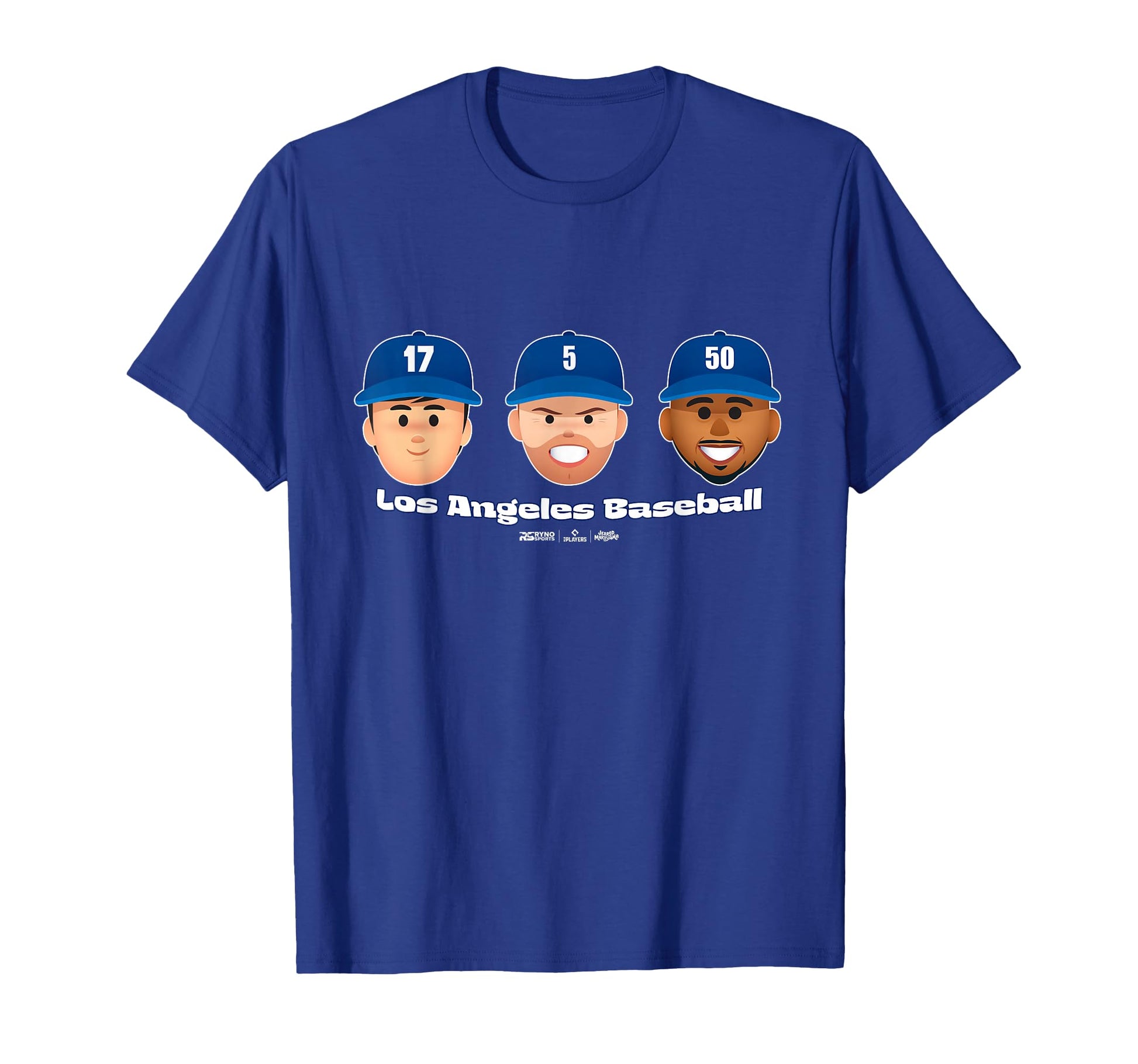 Los Angeles Baseball Players Head Trio T-Shirt - Unique Graphic for Adults - T-Shirt, Sweatshirt, Hoodie