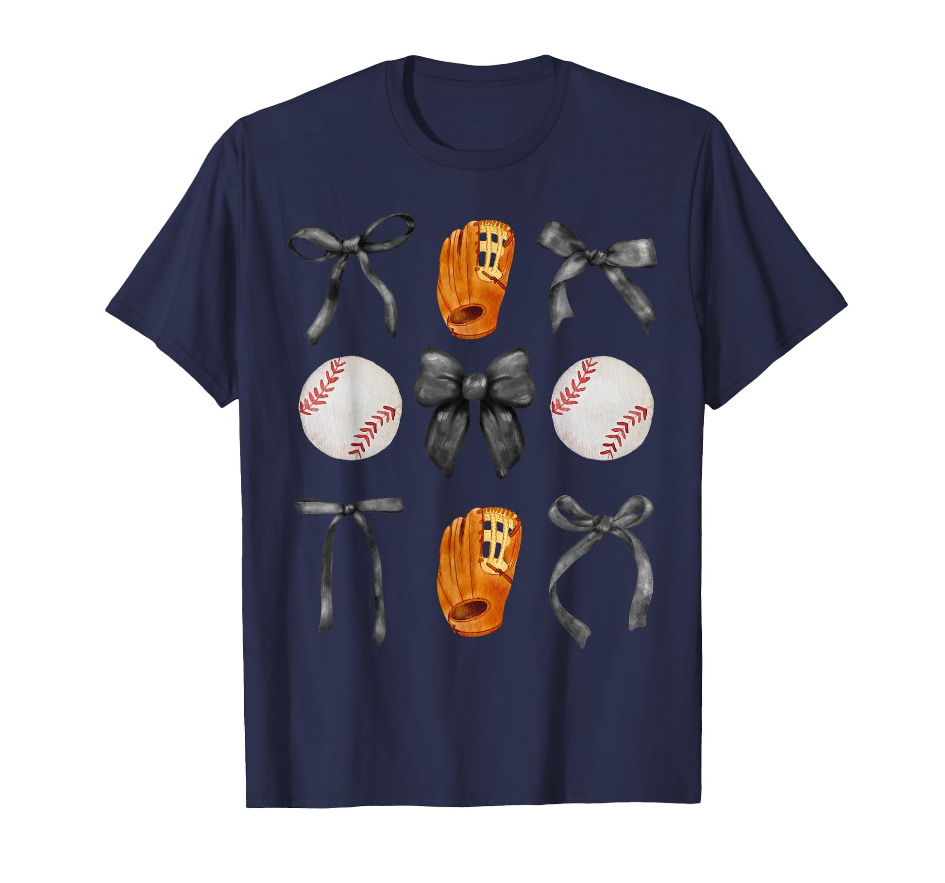 Baseball Coquette Black Bow T-Shirt - Aesthetic Graphic Unisex - T-Shirt, Sweatshirt, Hoodie