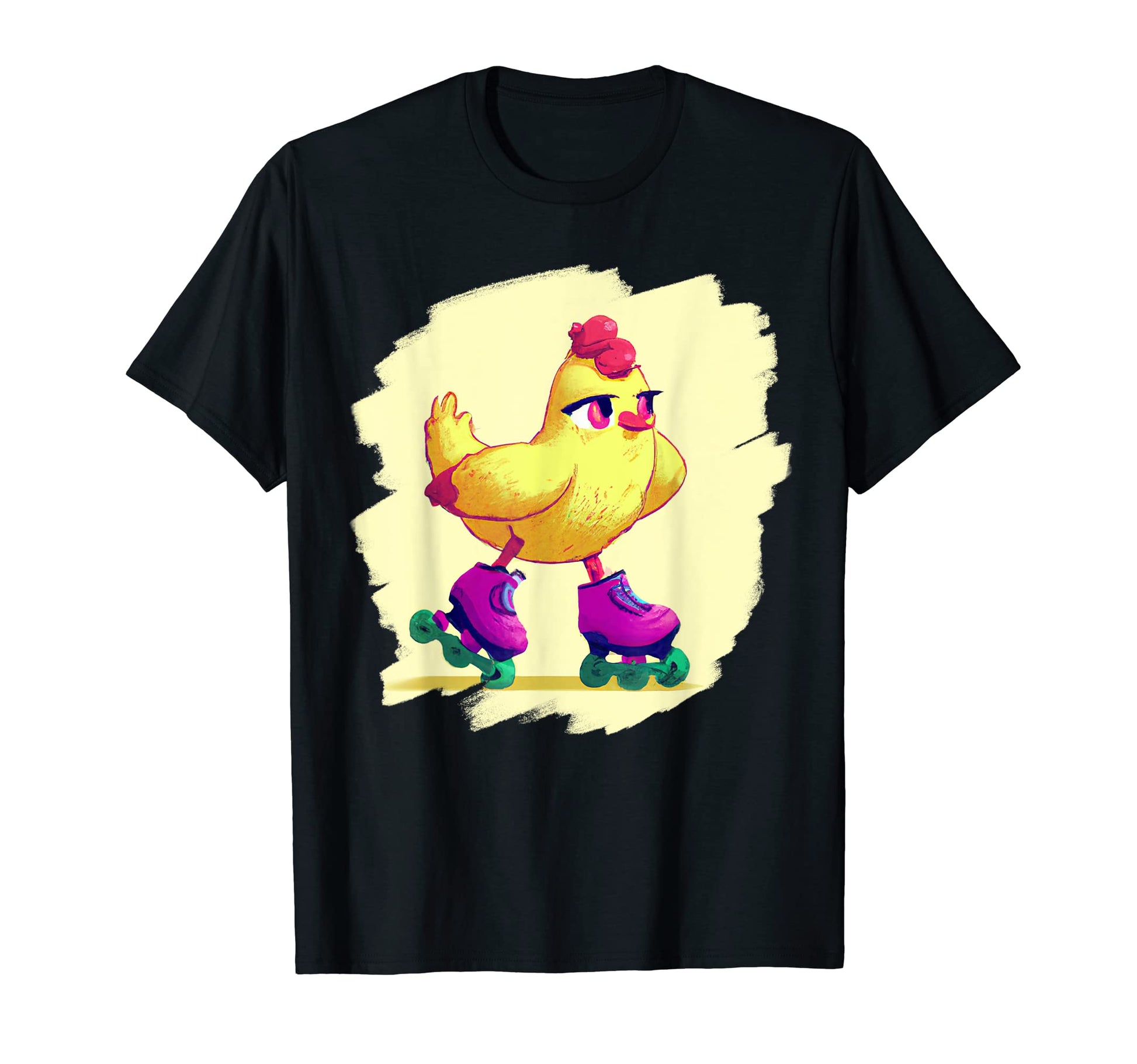 Funny Chicken Roller Skates Farm T-Shirt - Unique Graphic for Adults - T-Shirt, Sweatshirt, Hoodie