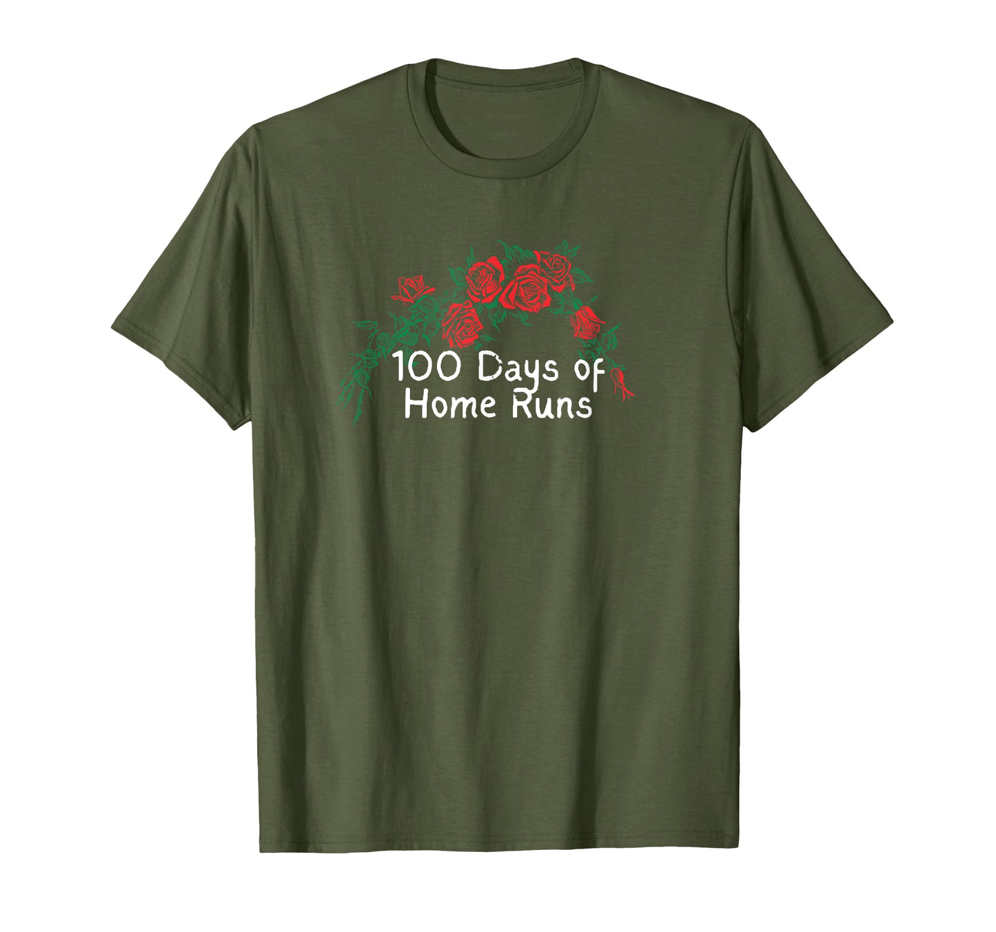 Flowers Red 100 Days Home Runs T-Shirt - Streetwear Style for Adults - T-Shirt, Sweatshirt, Hoodie