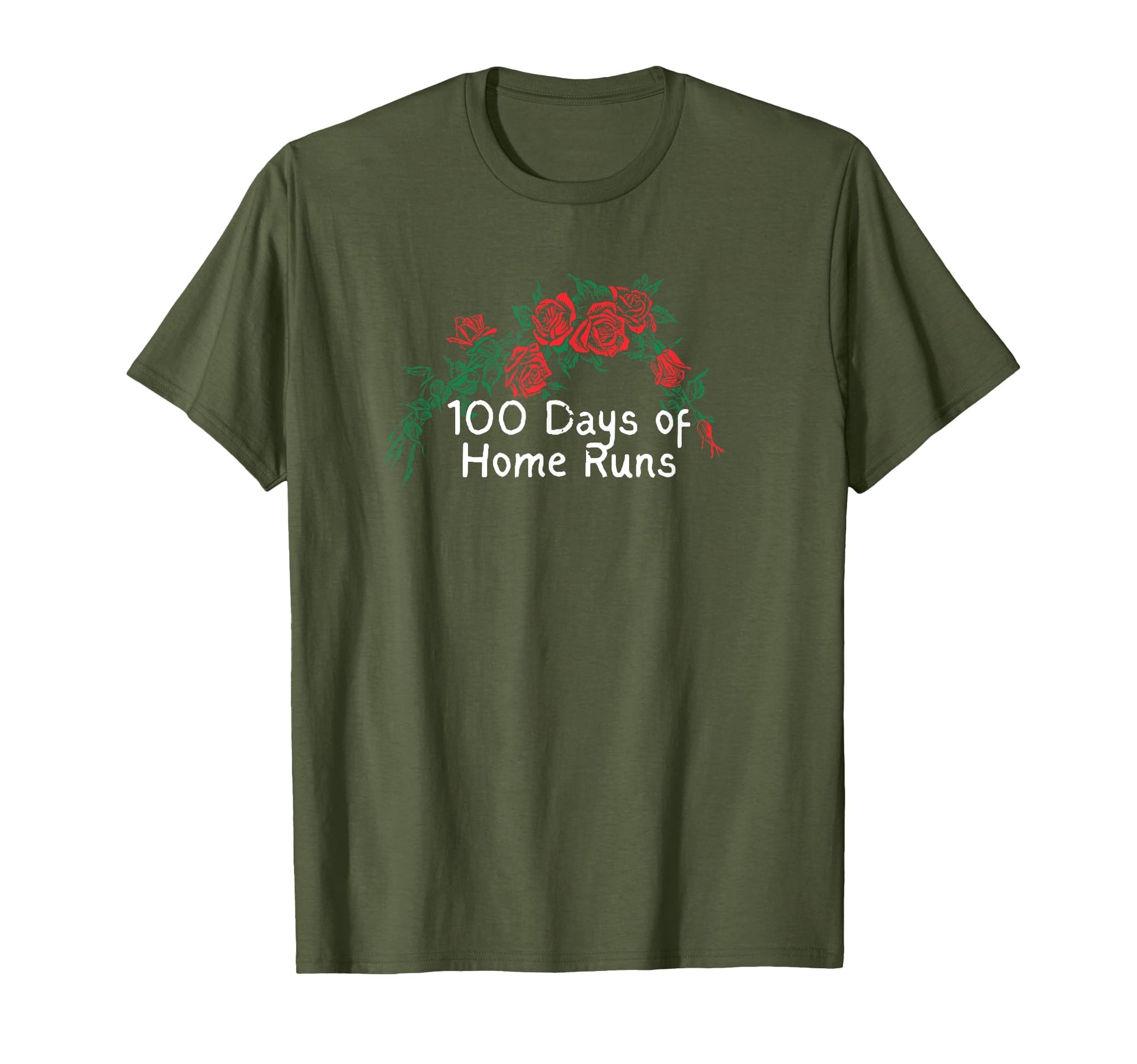 Flowers Red 100 Days Home Runs T-Shirt - Streetwear Style for Adults - T-Shirt, Sweatshirt, Hoodie
