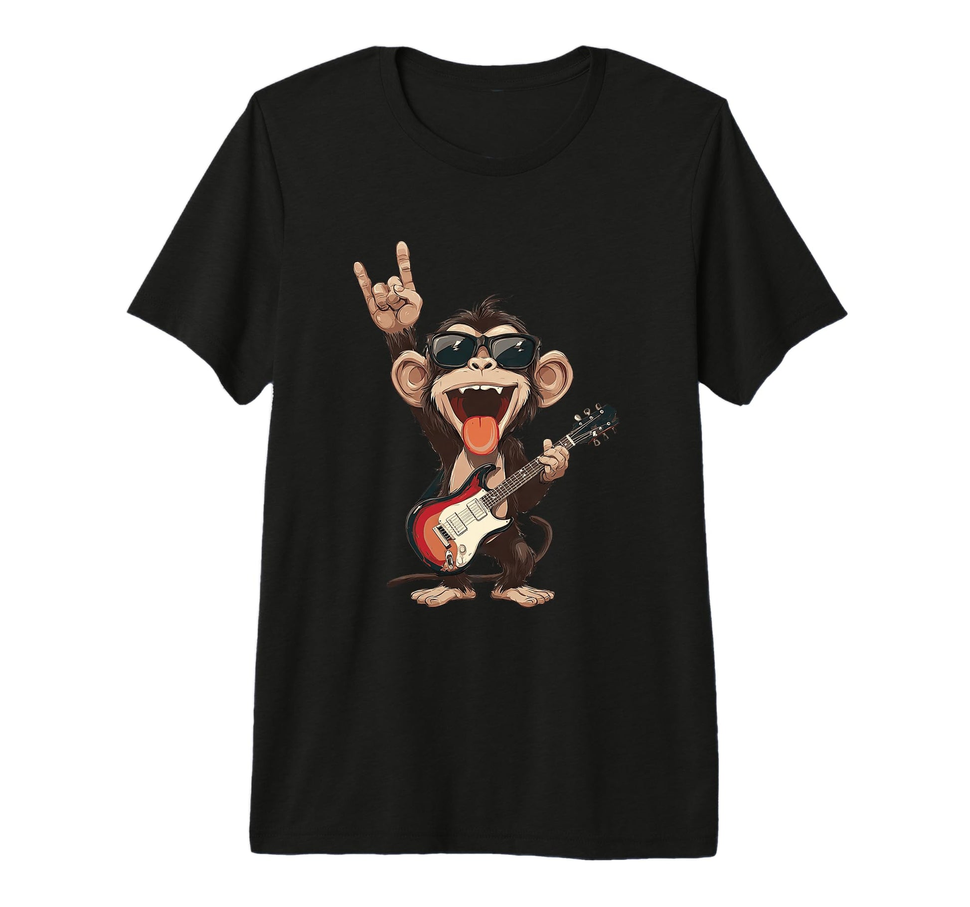 Rockstar Monkey Sunglasses Electric T-Shirt - Fun Novelty Design Unisex - T-Shirt, Sweatshirt, Hoodie