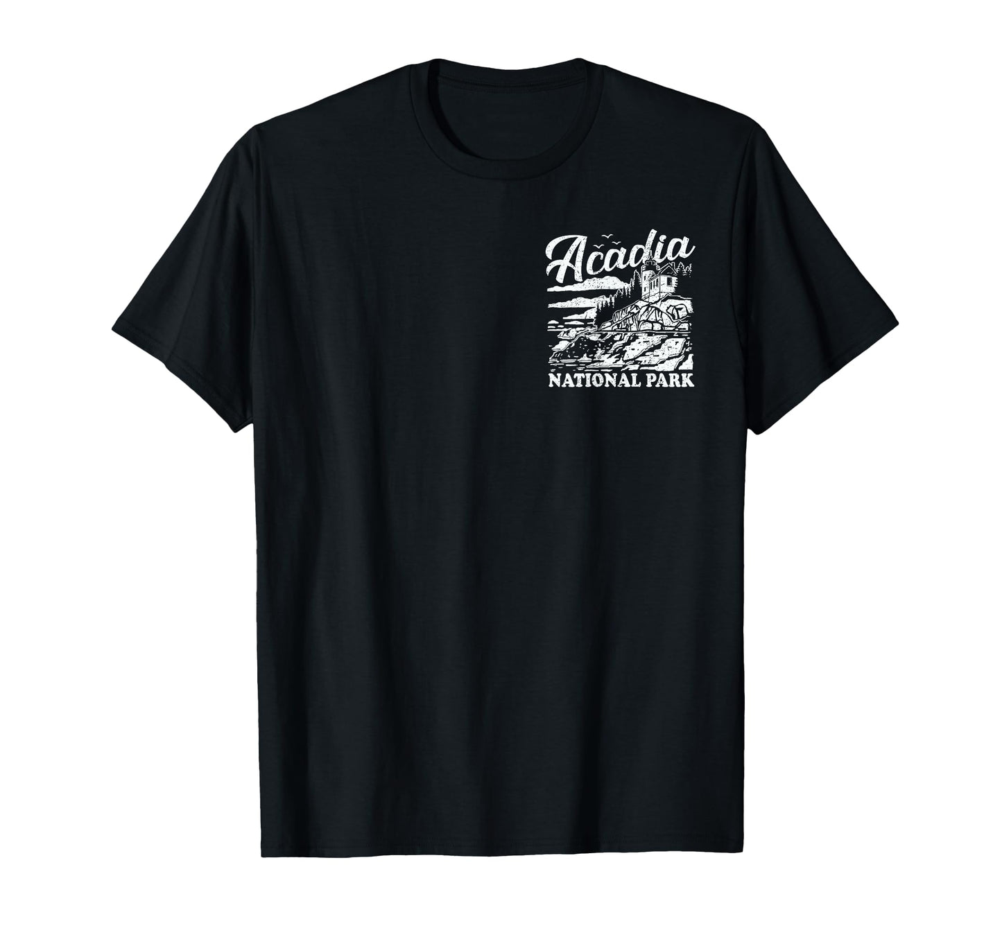 Acadia National Park Distressed T-Shirt - Fun Novelty Design Men Women - T-Shirt, Sweatshirt, Hoodie