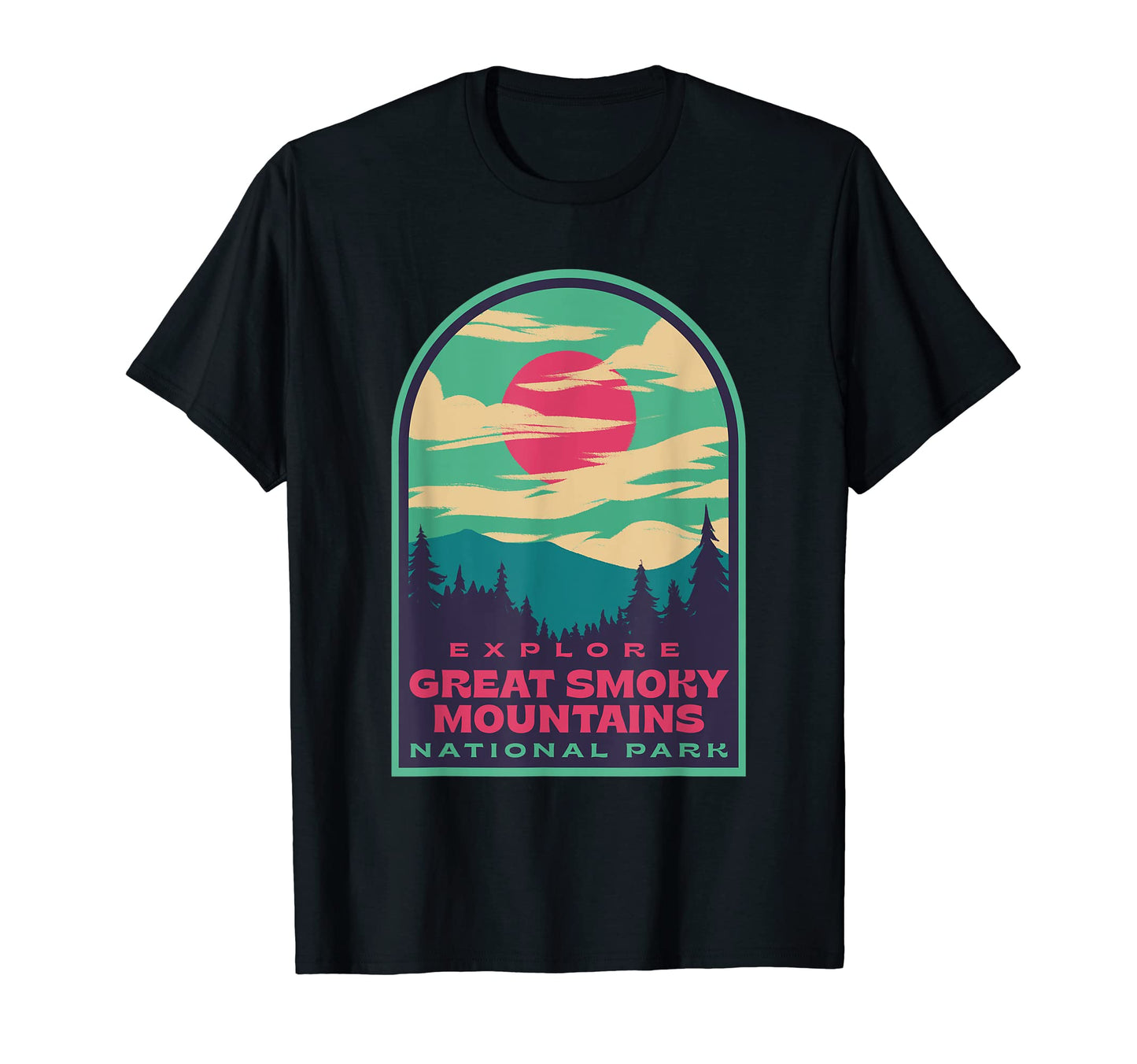 Smoky Mountains National Park Sunset T-Shirt - Novelty Apparel for Adults - T-Shirt, Sweatshirt, Hoodie