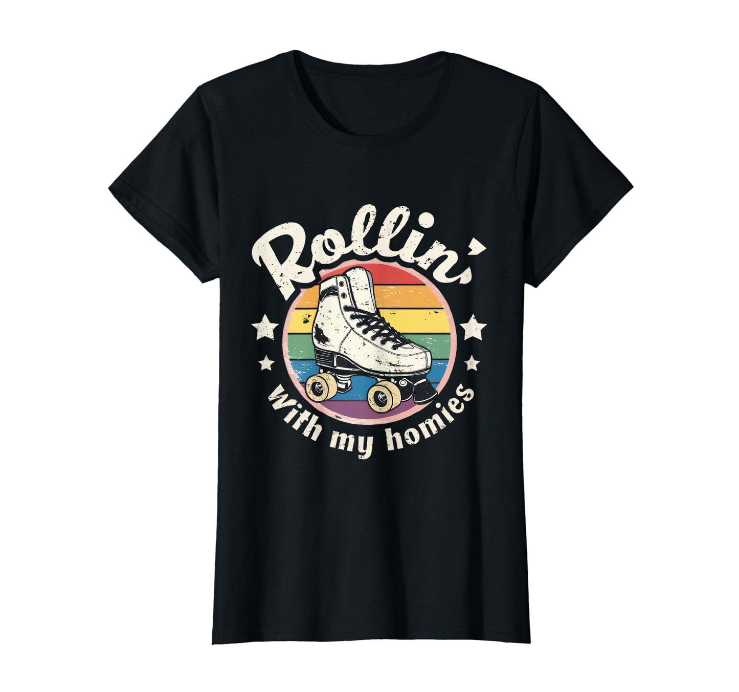 Rollin Friends Roller Skate Crew T-Shirt - Trendy Graphic Unisex - T-Shirt, Sweatshirt, Hoodie