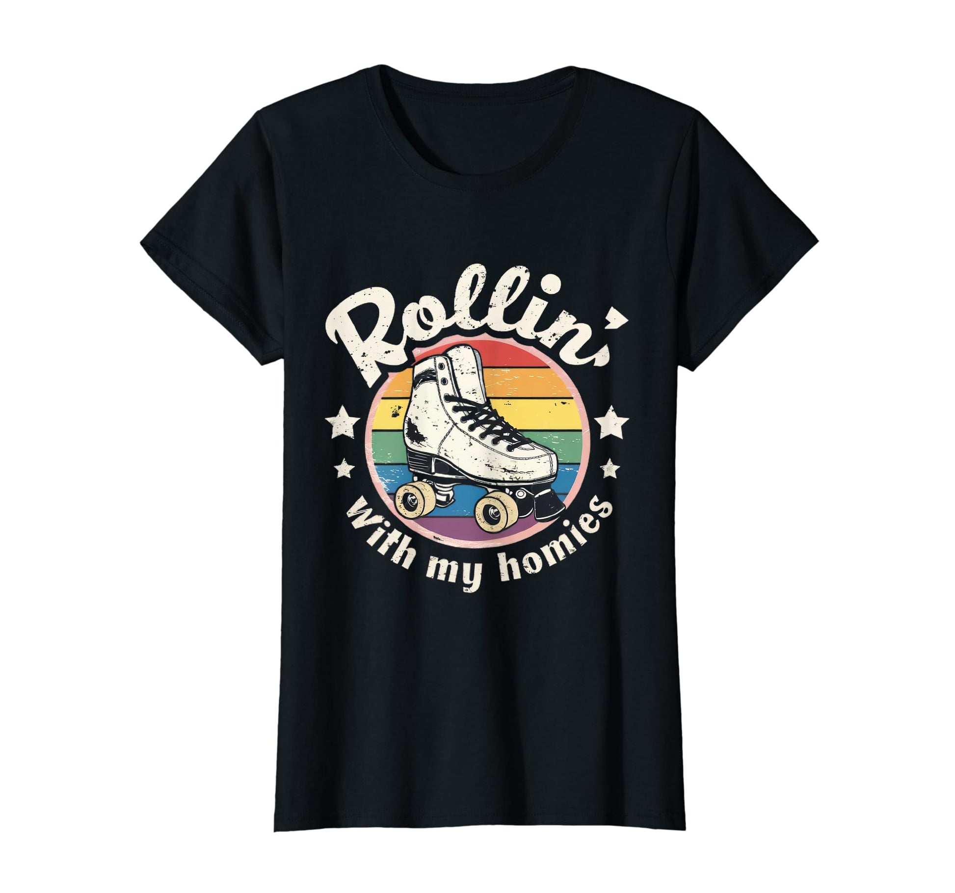 Rollin Friends Roller Skate Crew T-Shirt - Trendy Graphic Unisex - T-Shirt, Sweatshirt, Hoodie