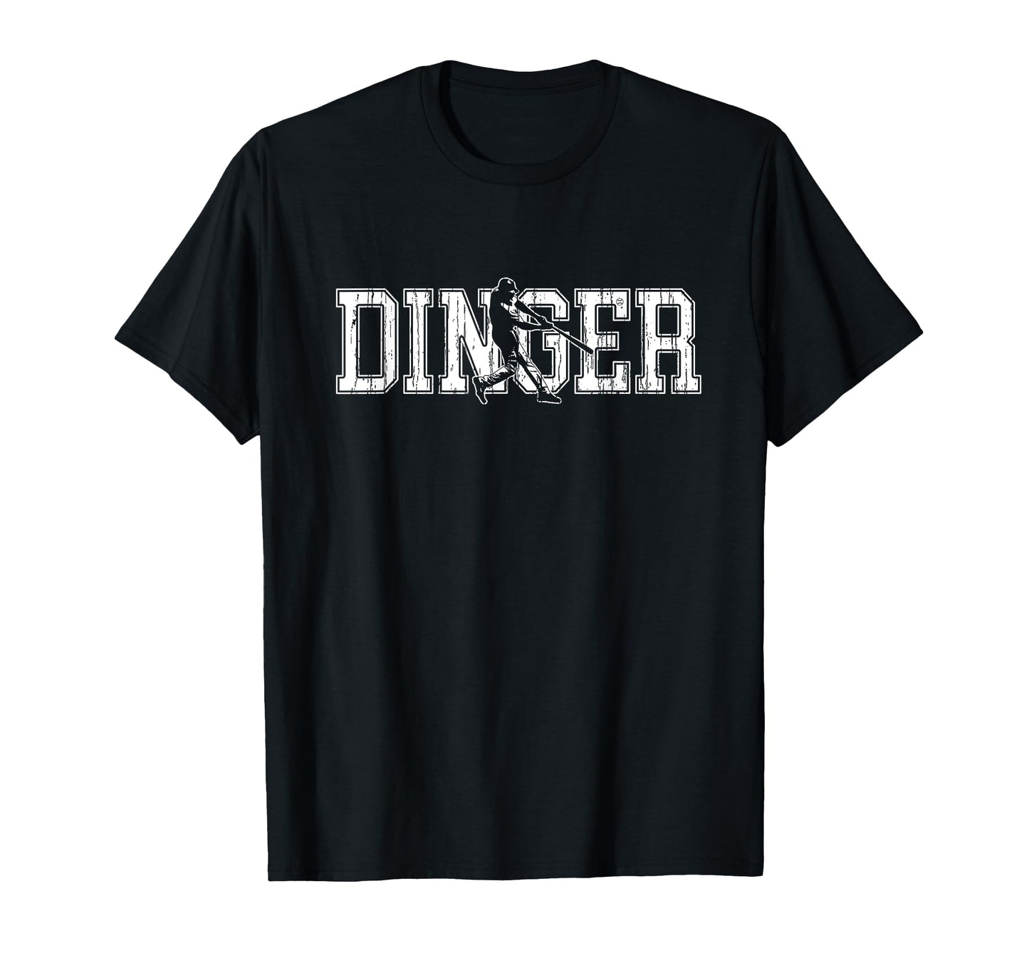 Dinger Home Run Hitter Funny Baseball T-Shirt - Unique Graphic Unisex - T-Shirt, Sweatshirt, Hoodie