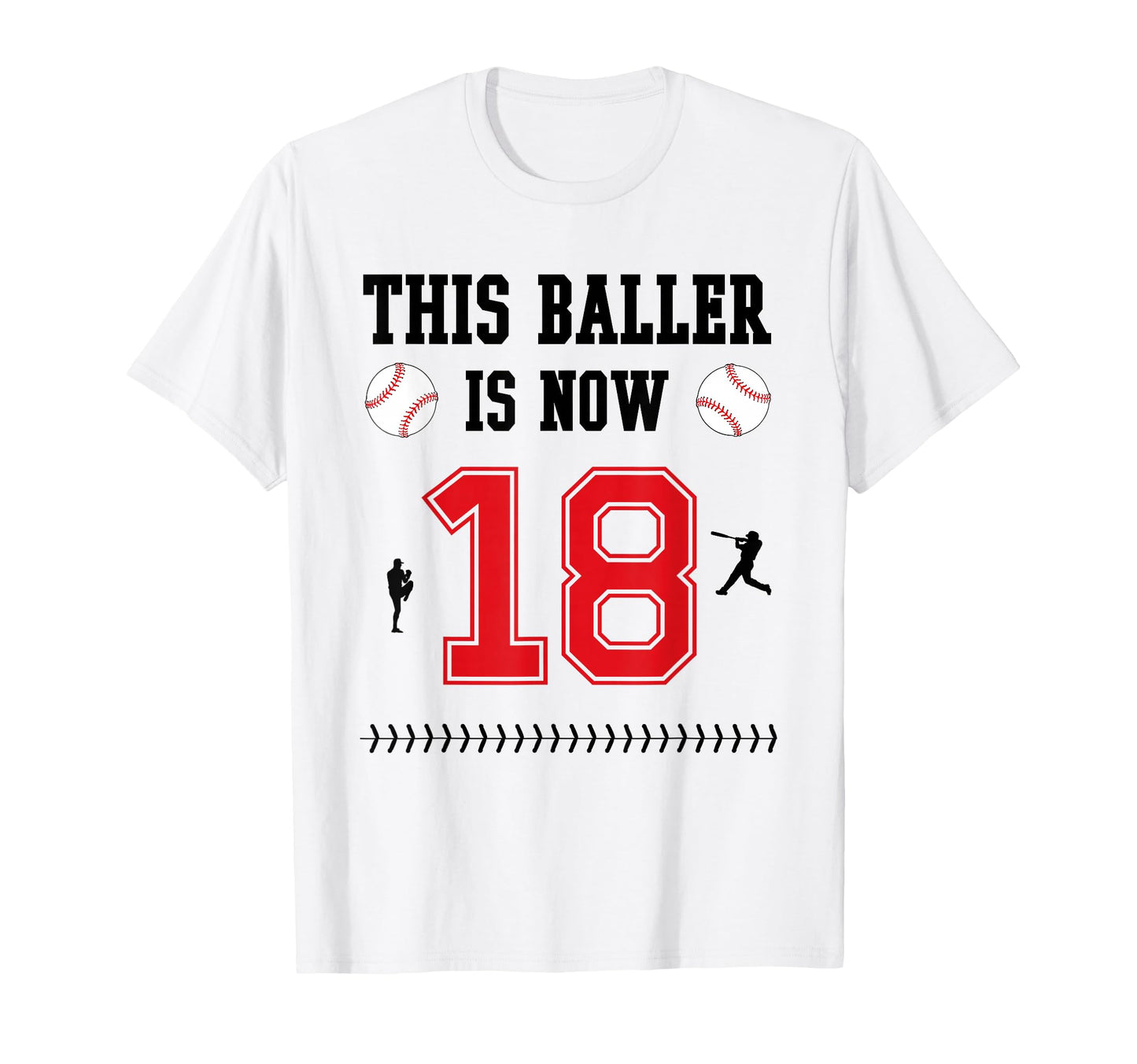 This Baller Is Now 18 Years Old T-Shirt - Casual Everyday Wear Unisex - T-Shirt, Sweatshirt, Hoodie