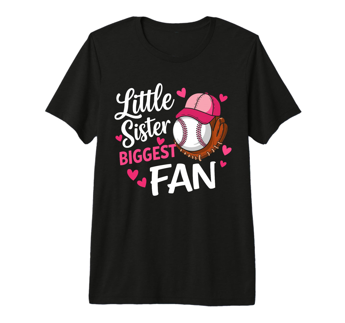 Funny Little Sister Biggest Fan Bow T-Shirt - Aesthetic Graphic Men Women - T-Shirt, Sweatshirt, Hoodie
