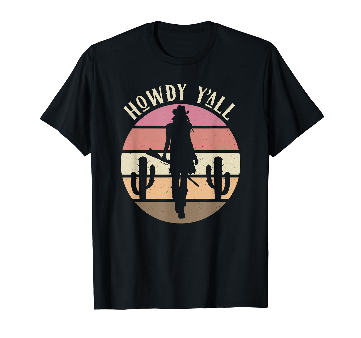 Howdy Yall Wild West Sexy Cowgirl Womens T-Shirt - Minimalist Print Unisex - T-Shirt, Sweatshirt, Hoodie