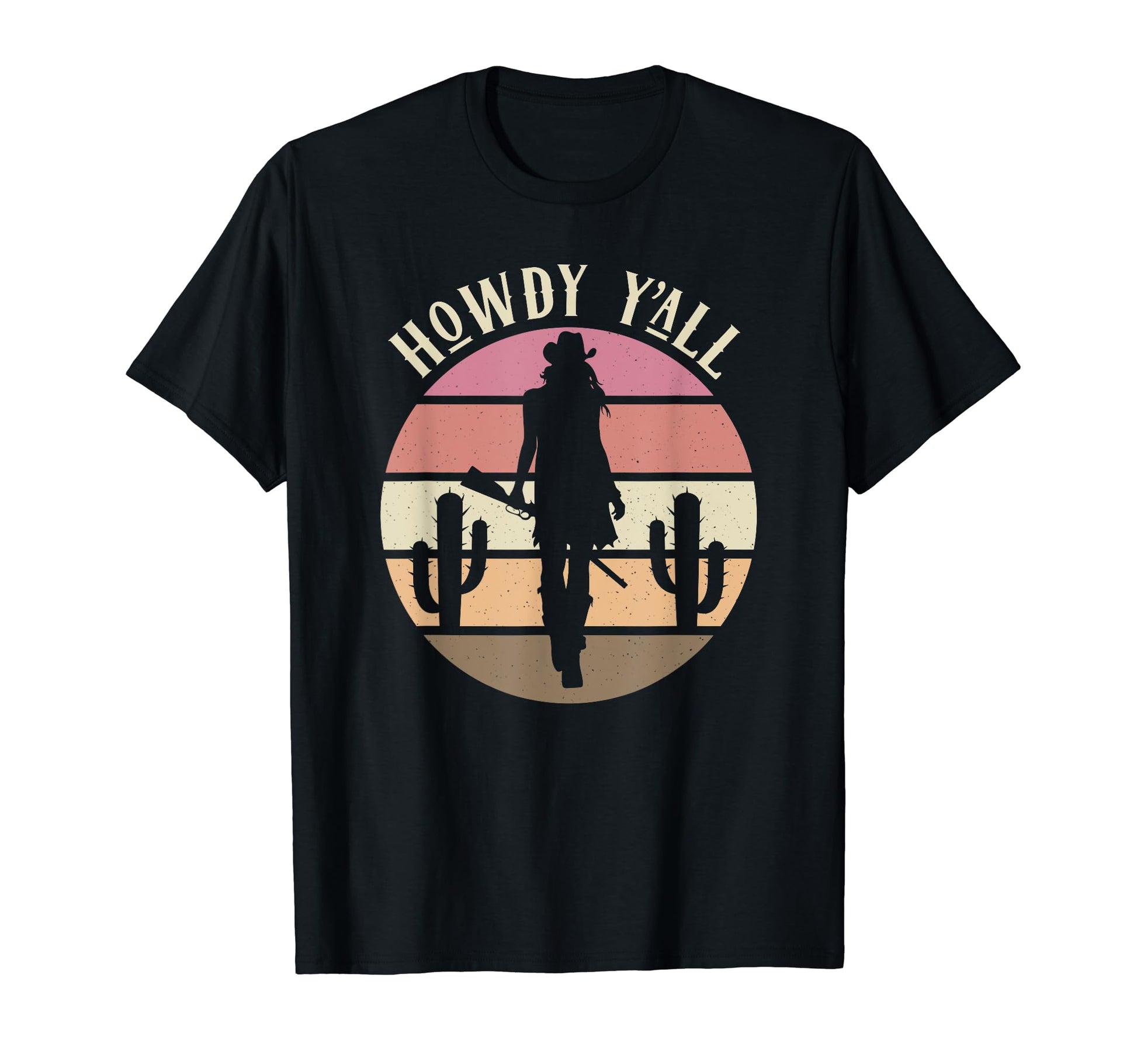Howdy Yall Wild West Sexy Cowgirl Womens T-Shirt - Minimalist Print Unisex - T-Shirt, Sweatshirt, Hoodie