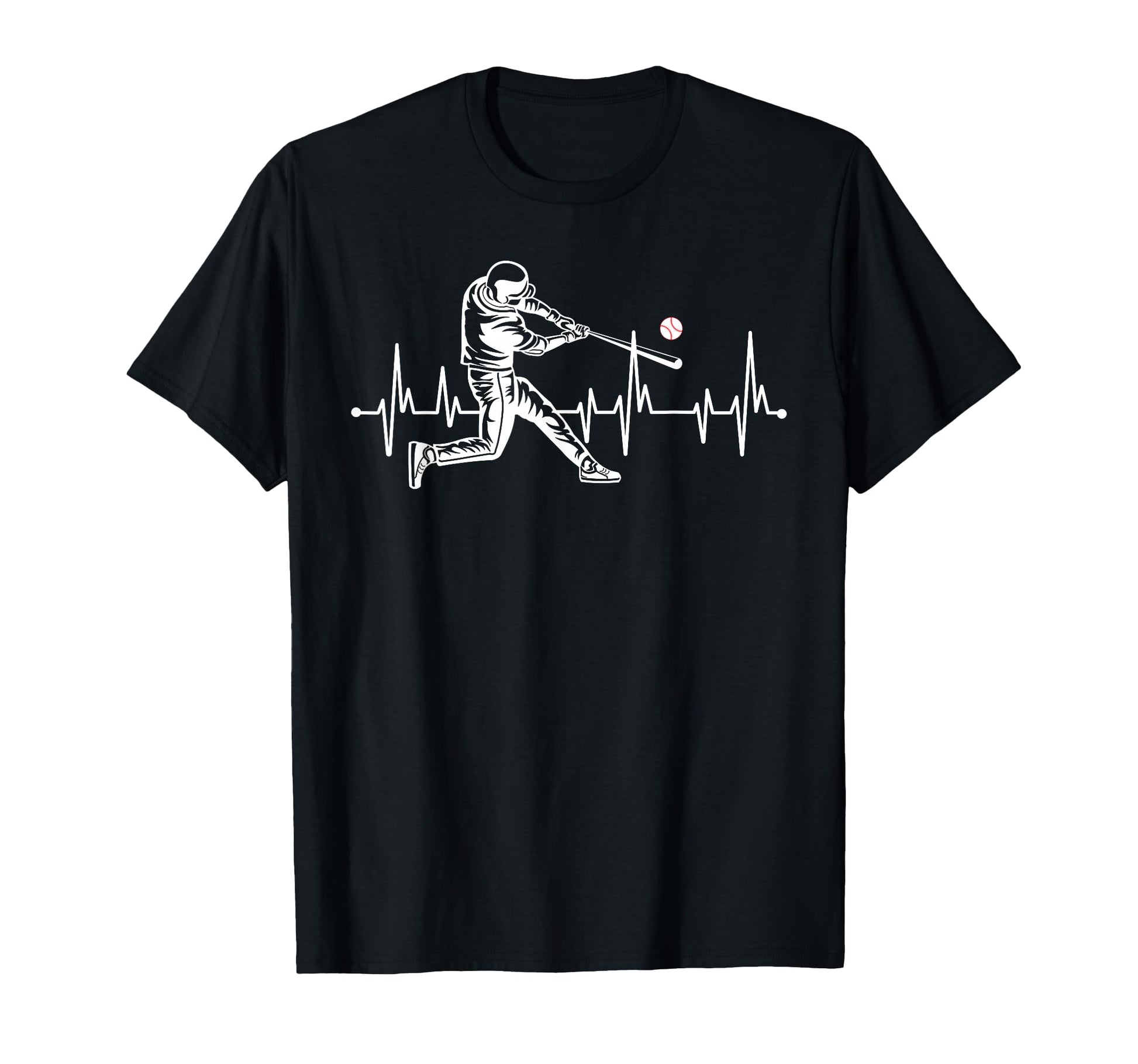 Baseball Heartbeat Funny Baseball T-Shirt - Streetwear Style Men Women - T-Shirt, Sweatshirt, Hoodie