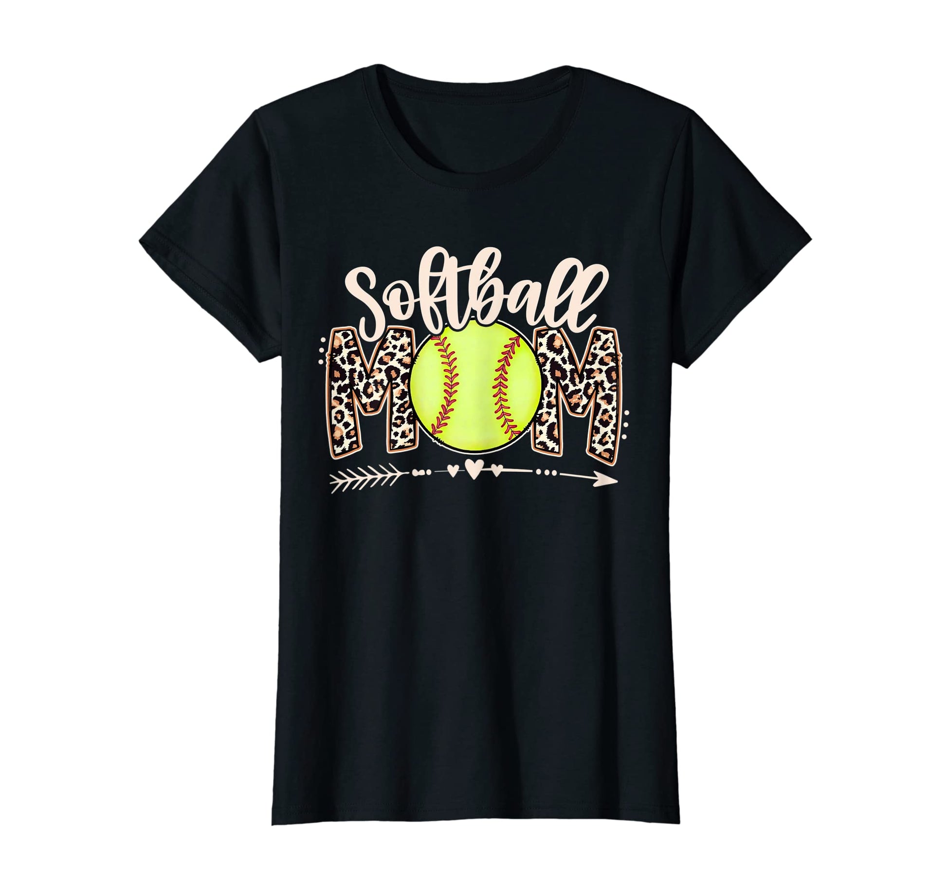 Womens Leopard Baseball Mom Messy T-Shirt - Casual Everyday Wear Men Women - T-Shirt, Sweatshirt, Hoodie