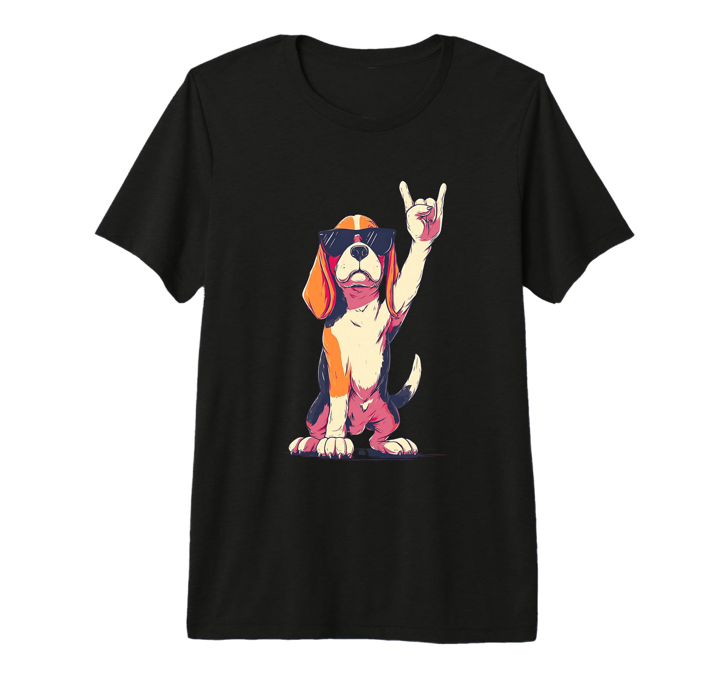 Funny Beagle Rock Dog Music Lover Tri T-Shirt - Streetwear Style Men Women - T-Shirt, Sweatshirt, Hoodie