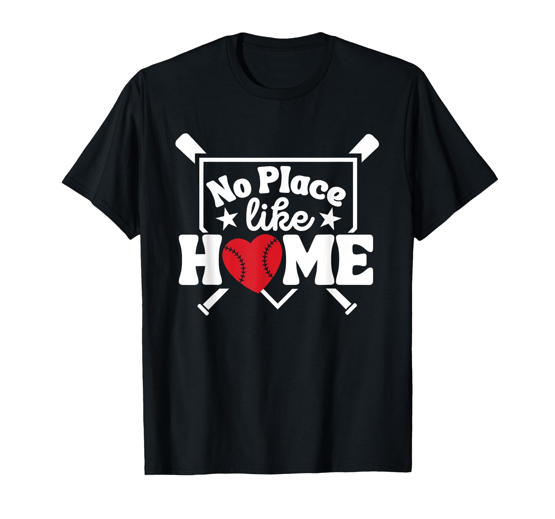 No Place Like Home Funny Baseball T-Shirt - Minimalist Print for Adults - T-Shirt, Sweatshirt, Hoodie