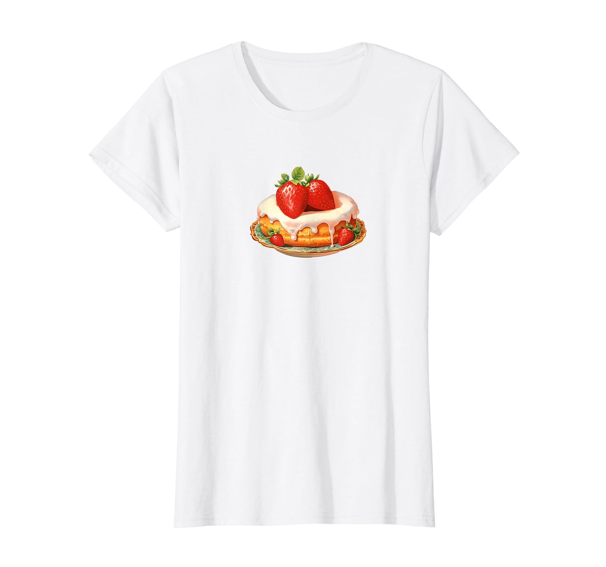 Coquette Strawberry Cake T-Shirt - Casual Everyday Wear for Adults - T-Shirt, Sweatshirt, Hoodie