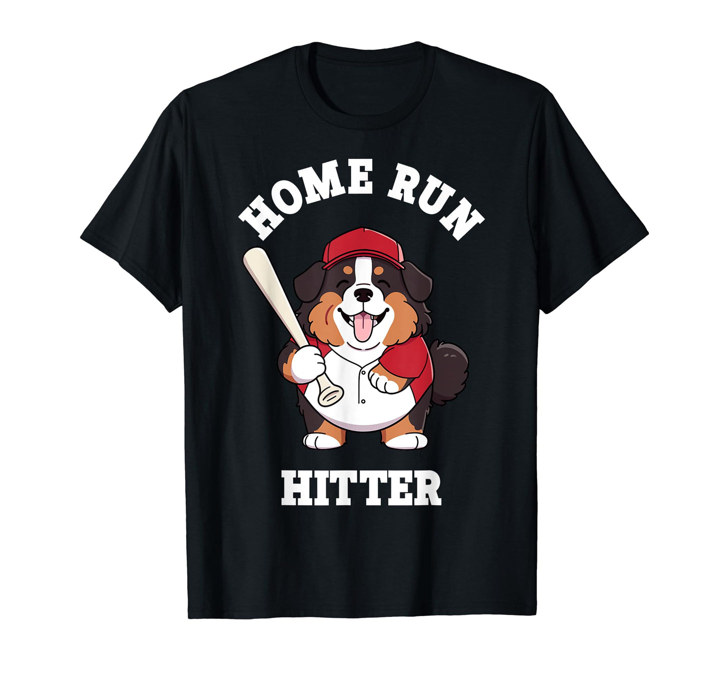 Bernese Mountain Dog Home Run Hitter T-Shirt - Minimalist Print Unisex - T-Shirt, Sweatshirt, Hoodie