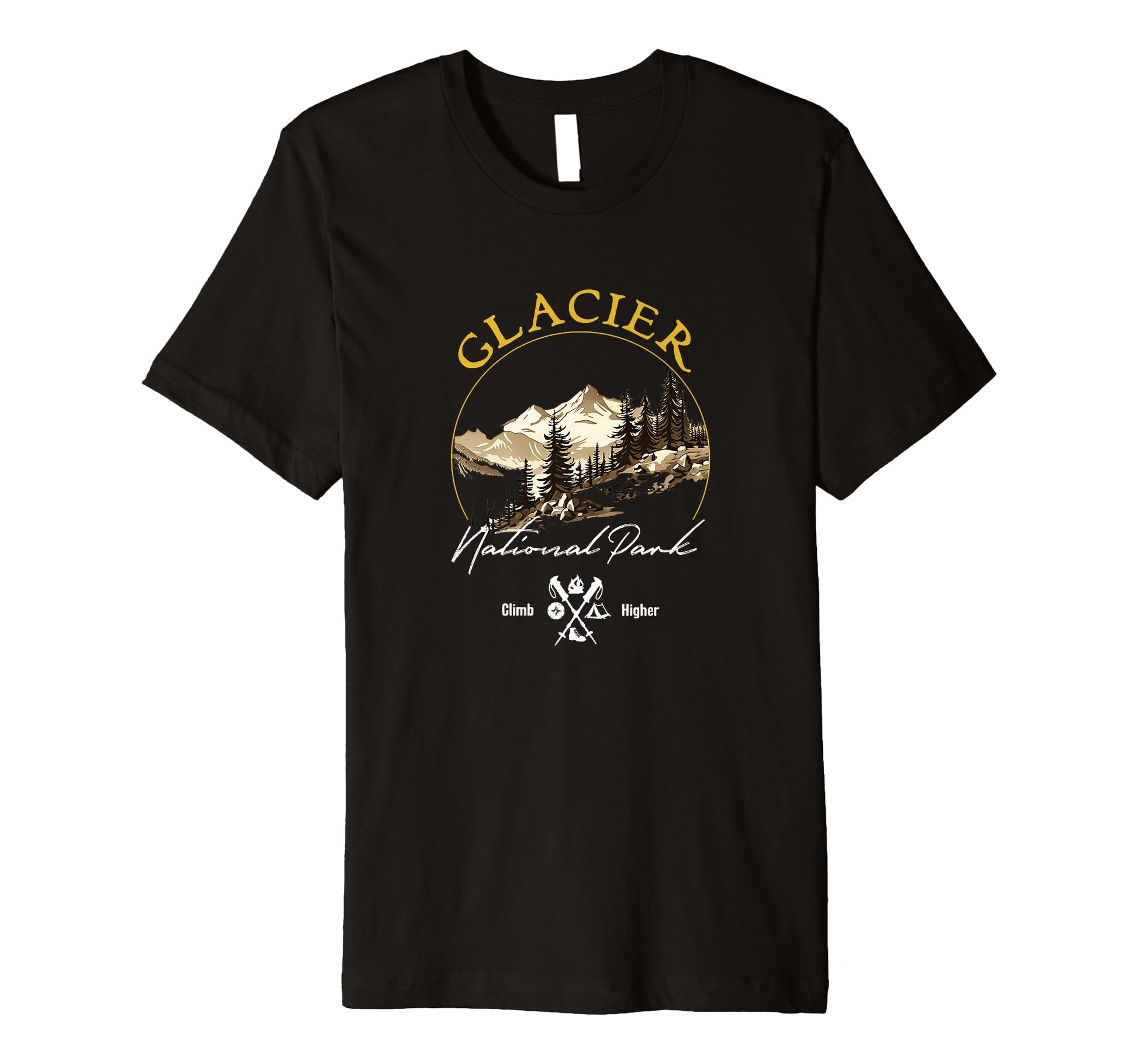 Glacier National Park Souvenir T-Shirt - Casual Everyday Wear for Adults - T-Shirt, Sweatshirt, Hoodie