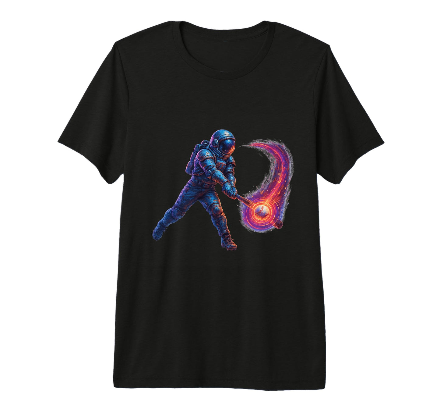 Cosmic Astronaut Baseball Power Swing T-Shirt - Novelty Apparel for Adults - T-Shirt, Sweatshirt, Hoodie