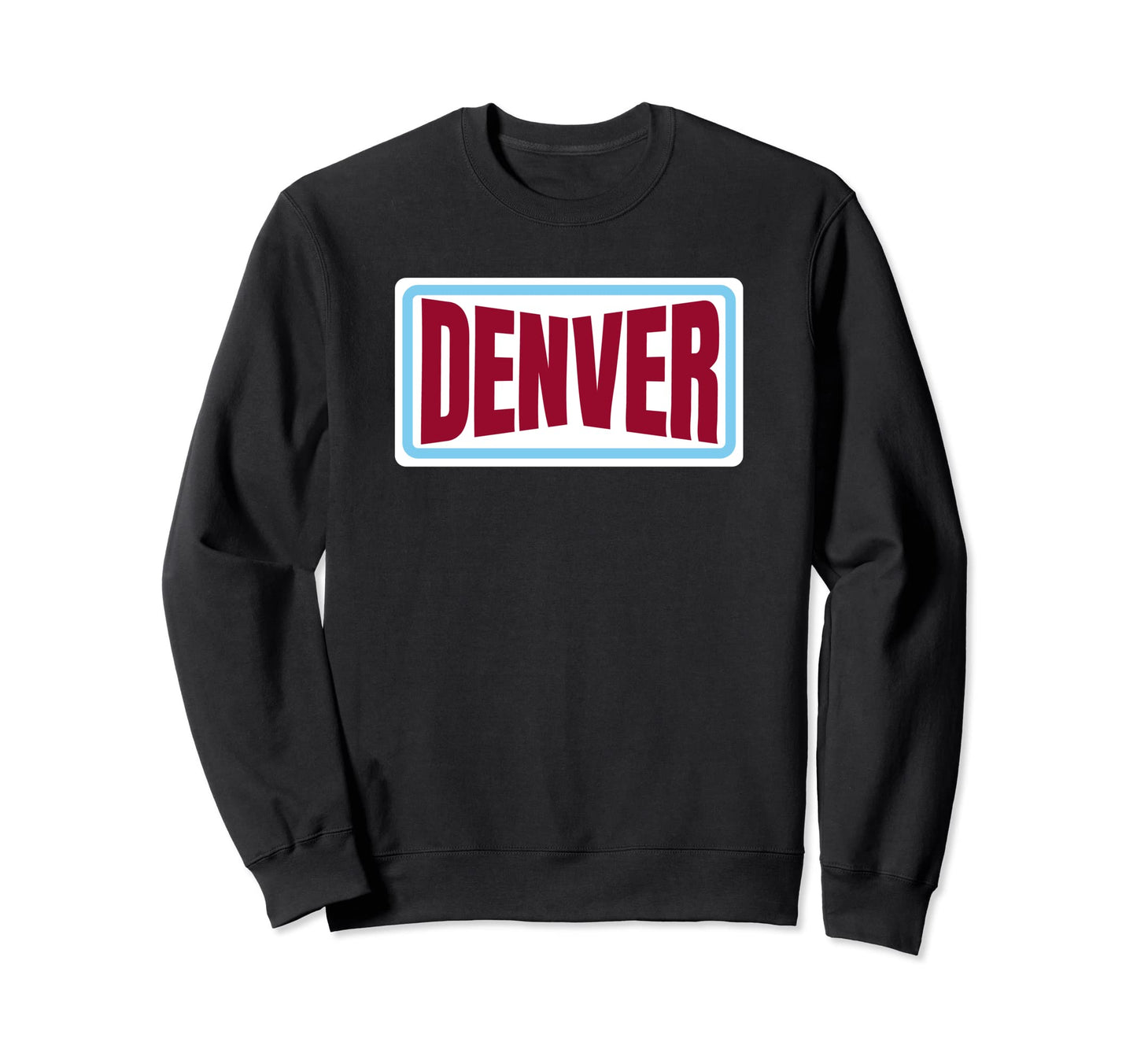 Fun Denver Red Blue Denver Striped Sweatshirt - Streetwear Style Unisex - T-Shirt, Sweatshirt, Hoodie