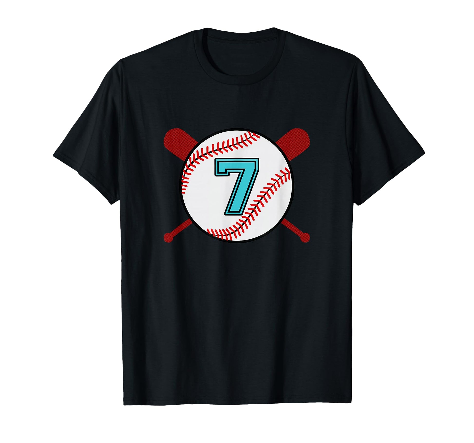 Baseball Jersey Number 7 Seven T-Shirt - Novelty Apparel Unisex - T-Shirt, Sweatshirt, Hoodie