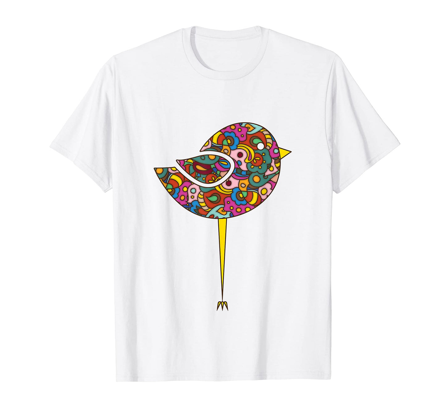 Fun Brightly Colored Psychedelic Bird T-Shirt - Novelty Apparel Unisex - T-Shirt, Sweatshirt, Hoodie
