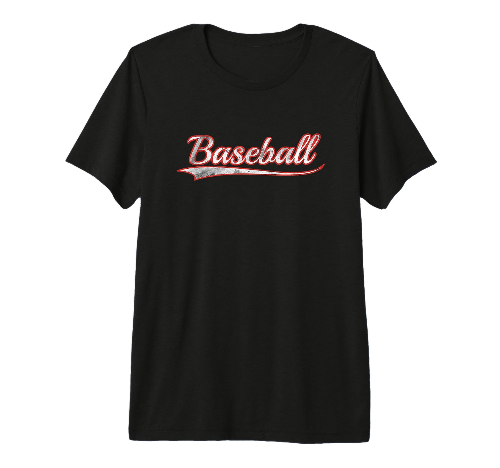 Baseball Varsity Distressed Throwback Tri T-Shirt - Novelty Apparel Unisex - T-Shirt, Sweatshirt, Hoodie