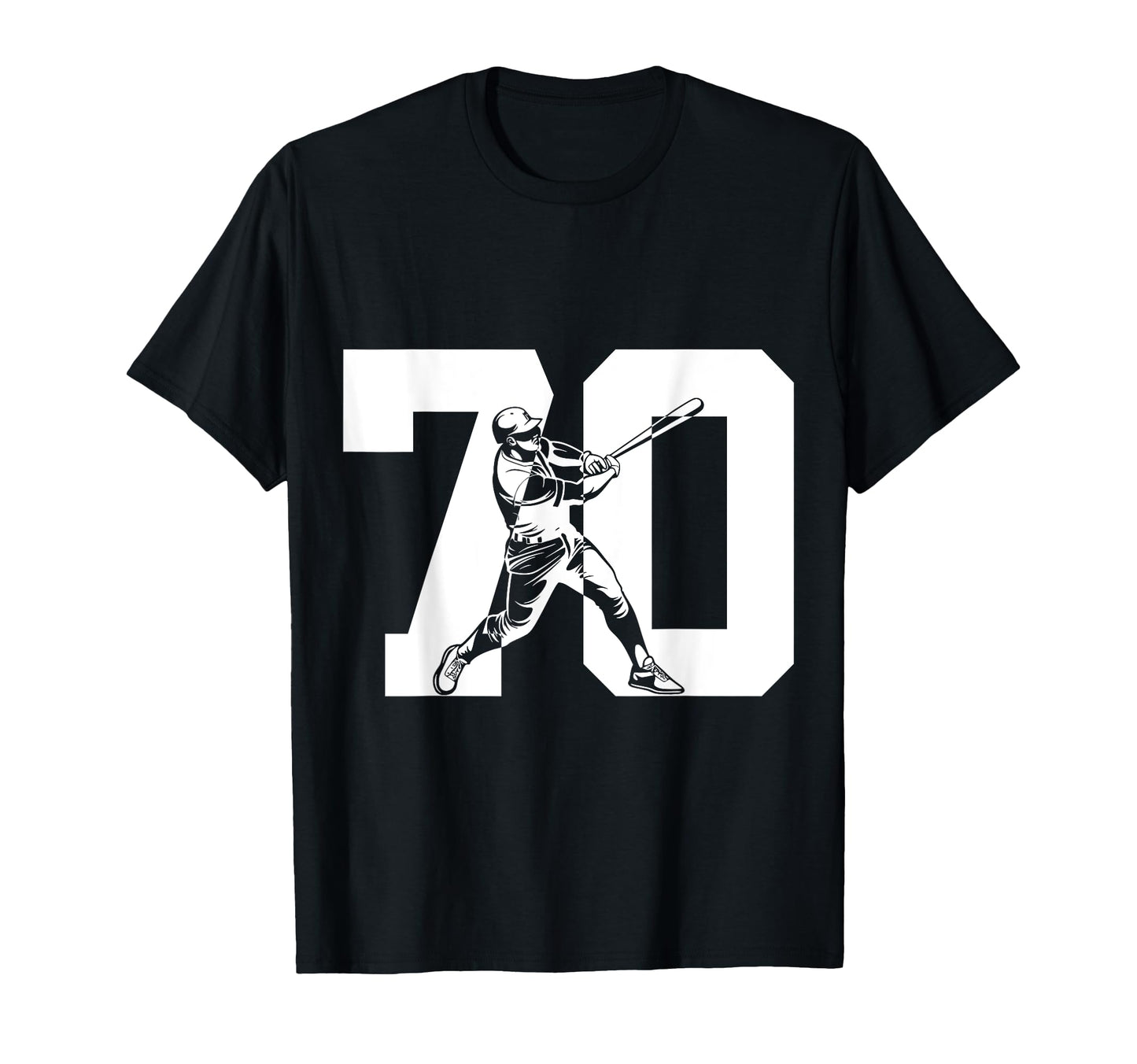 Number 70 Years Baseball 70Th T-Shirt - Aesthetic Graphic for Adults - T-Shirt, Sweatshirt, Hoodie