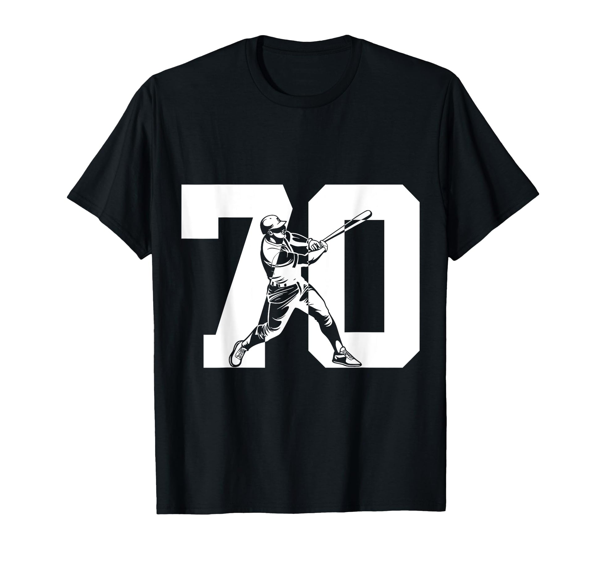 Number 70 Years Baseball 70Th T-Shirt - Aesthetic Graphic for Adults - T-Shirt, Sweatshirt, Hoodie