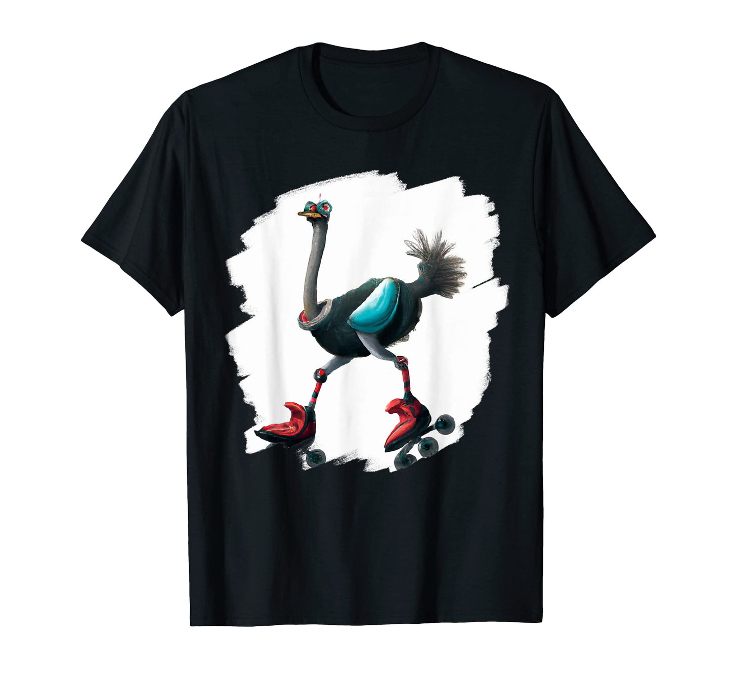 Funny Ostrich Roller Skates Ostrich T-Shirt - Casual Everyday Wear Unisex - T-Shirt, Sweatshirt, Hoodie